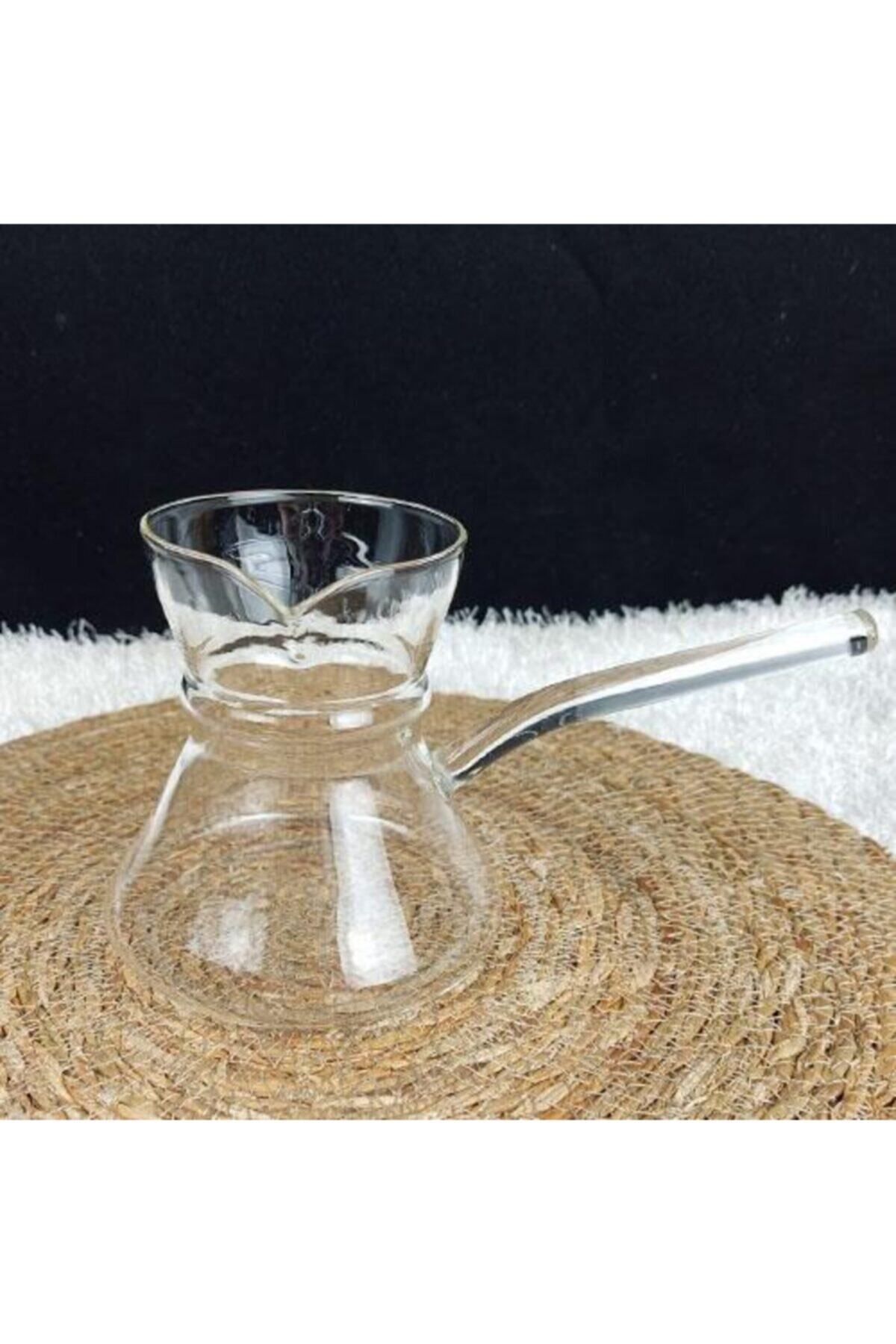 ALBETTO Borosilikat Cam Cezve 350ml Isıya Dayanıklı Cam Cezve Czv-03