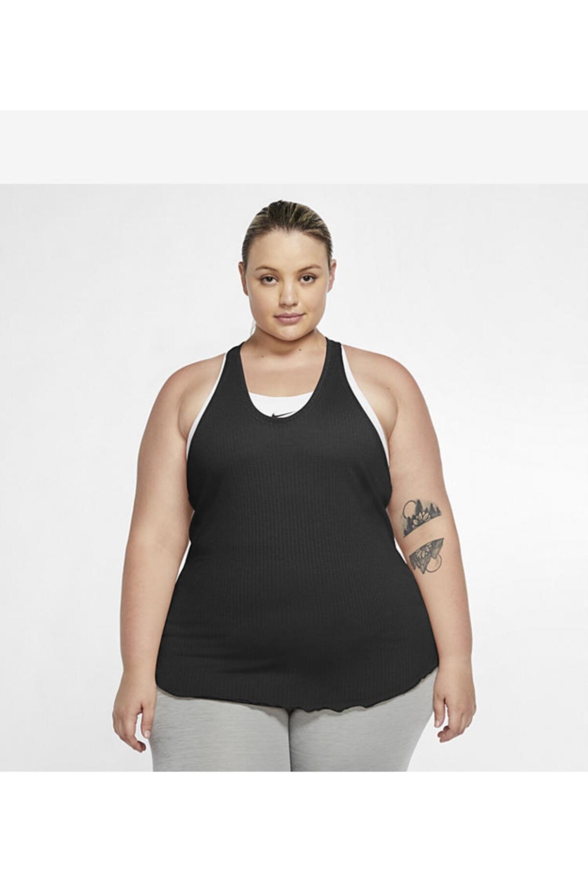 Nike Büyük Beden Yoga Tank Cz3296-010 Kadın Atlet