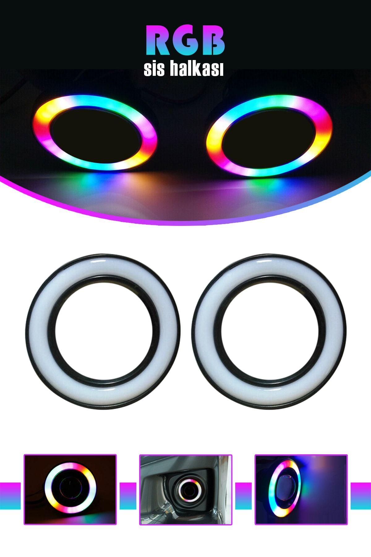 C9 Rgb Angel Led Halka Sis Far Angel Sis 89mm