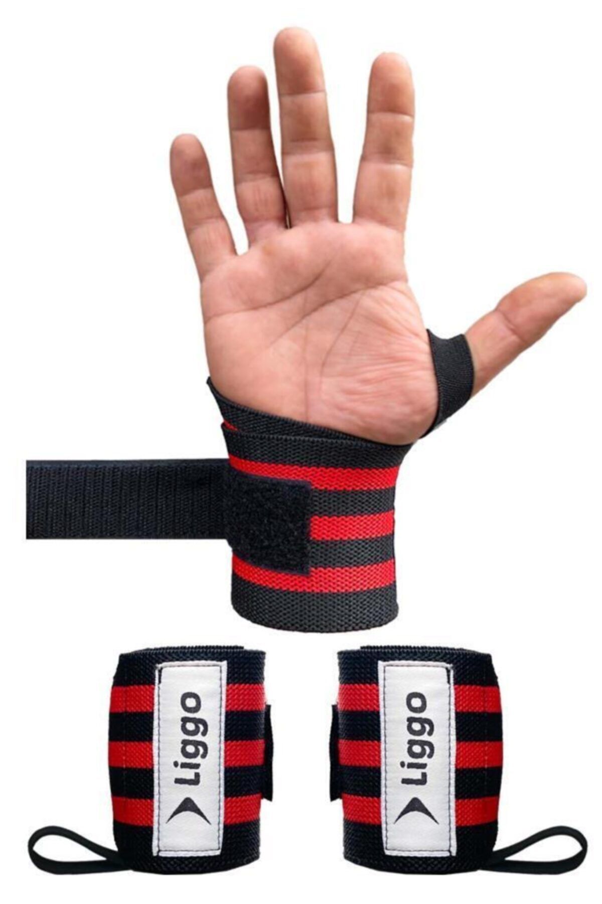 Liggo 2li Bilek Bandajlı Fitness Ağırlık Destek Bilekliği