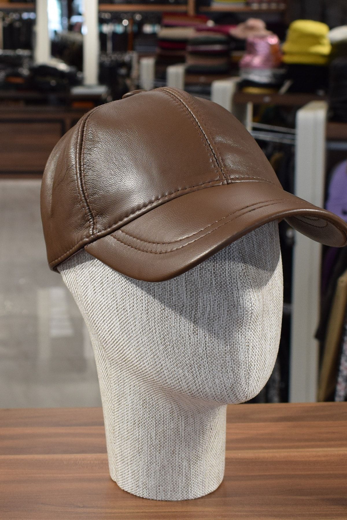 Genuine leather baseball cap deals