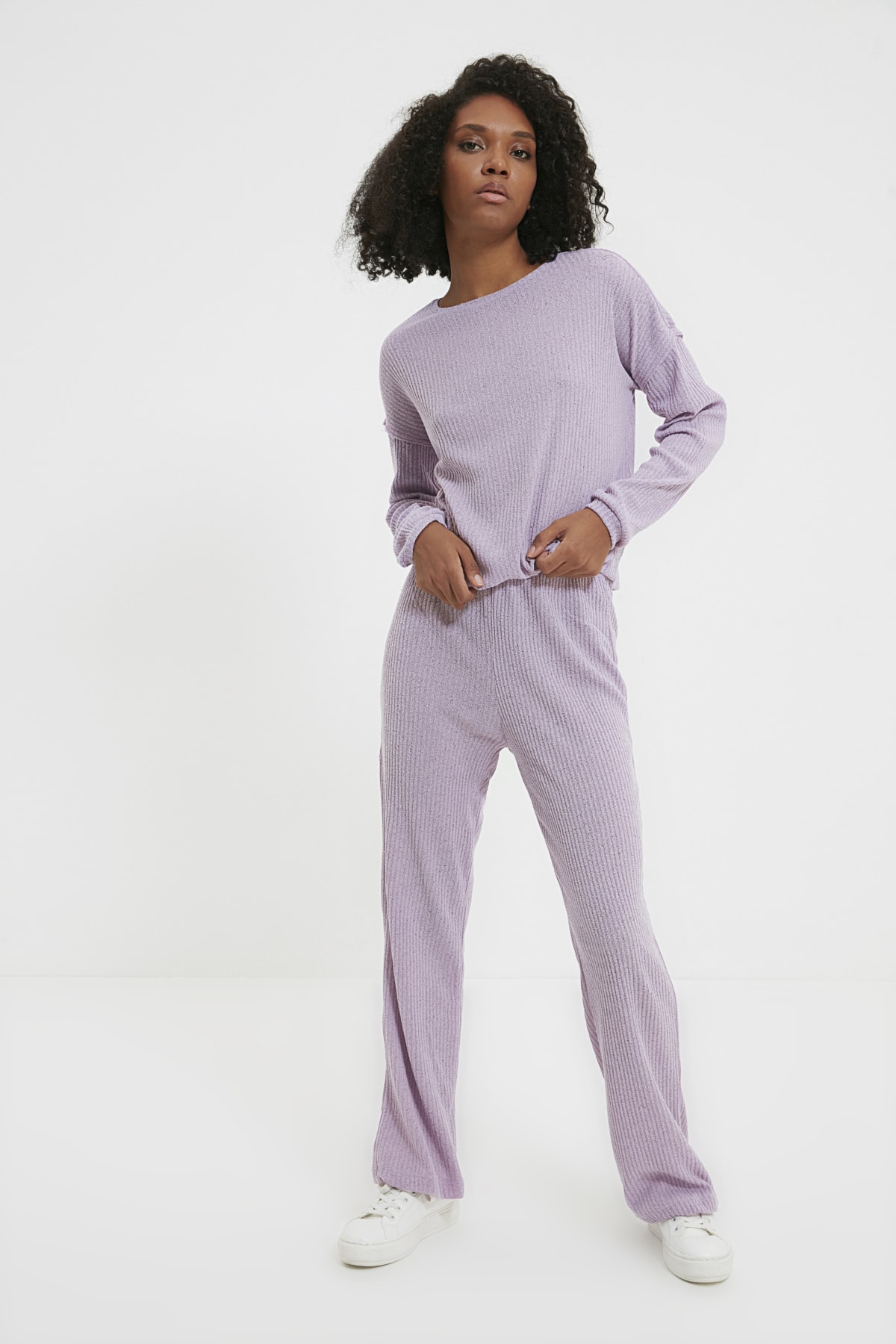 TRENDYOLMİLLA Lila Triko Look Örme Alt-Üst Takım THMAW22PT0590