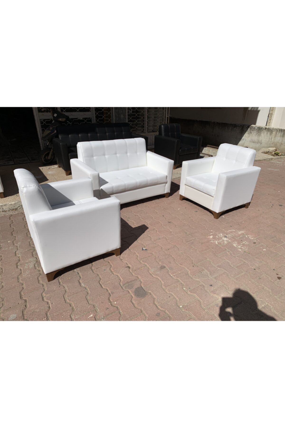 OFİSCİ Ofis Büro Koltuk Takımı 2 + 1 Beyaz