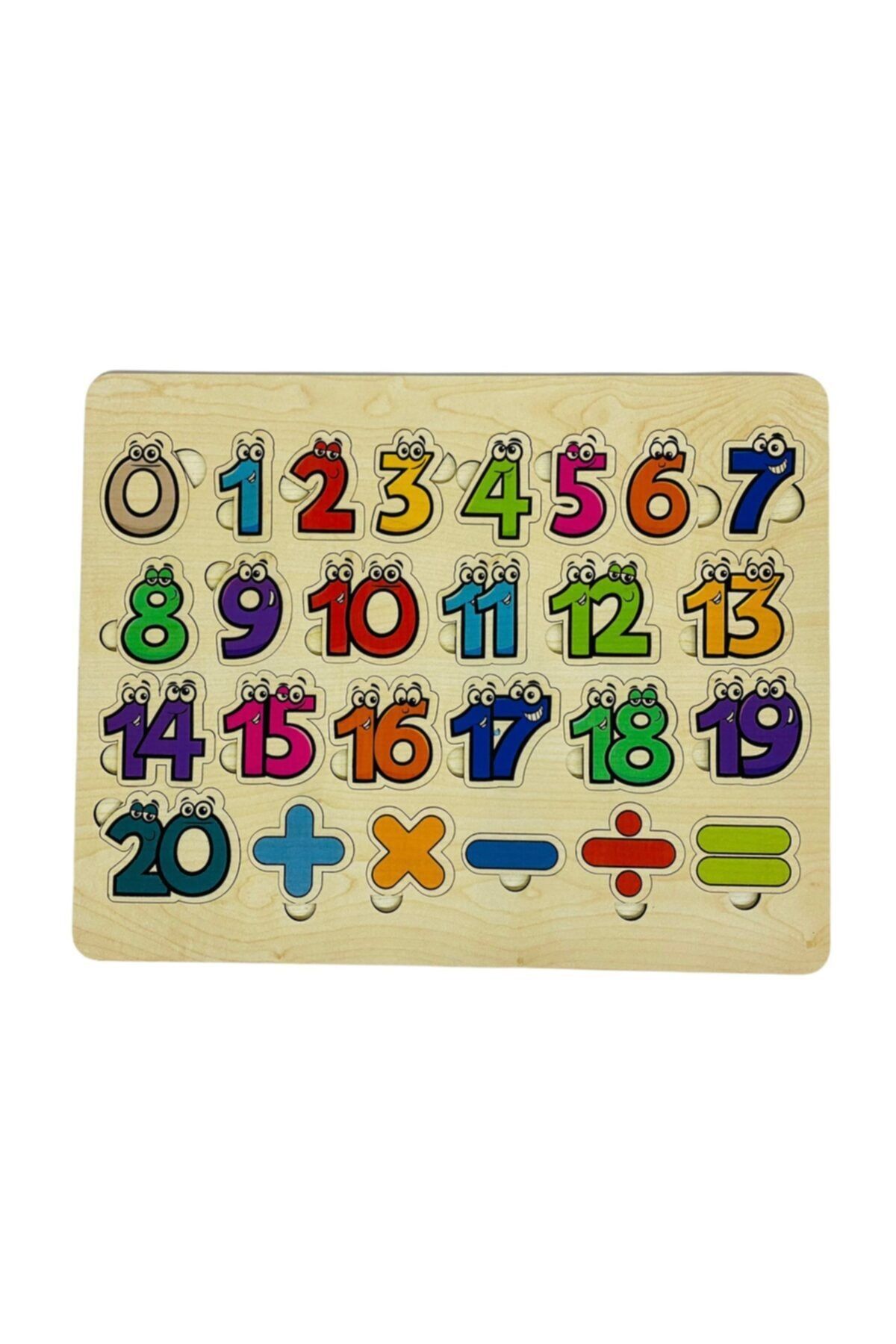 Winnie Baby Eğitici Öğretici Renkli Ahşap Sayılar Bul Tak Eşleştirme Oyunu Puzzle Rakamlar Dört Işlem