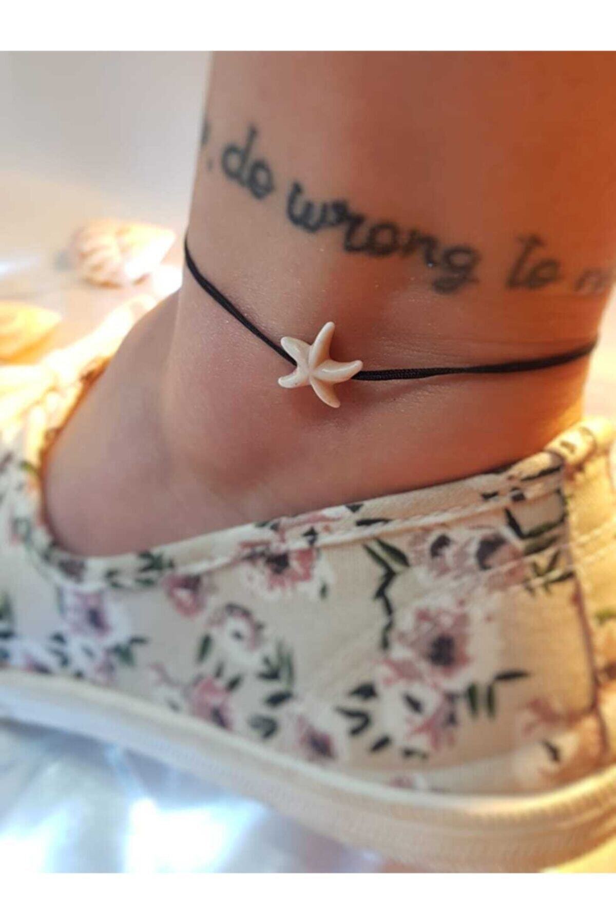 Mini Lion Unisex Siyah Deniz Yıldızlı Halhal