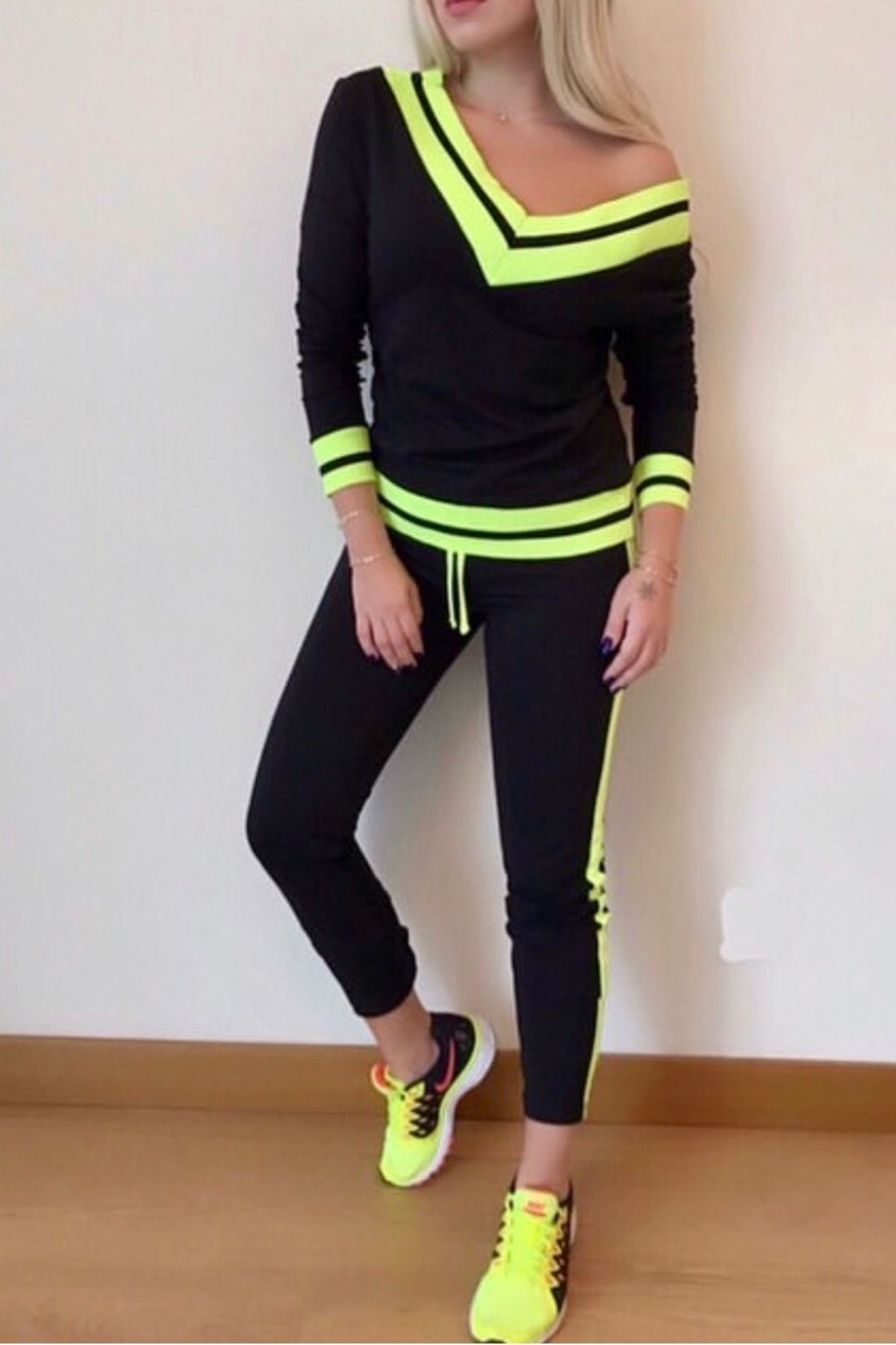 Neon best sale yellow tracksuit