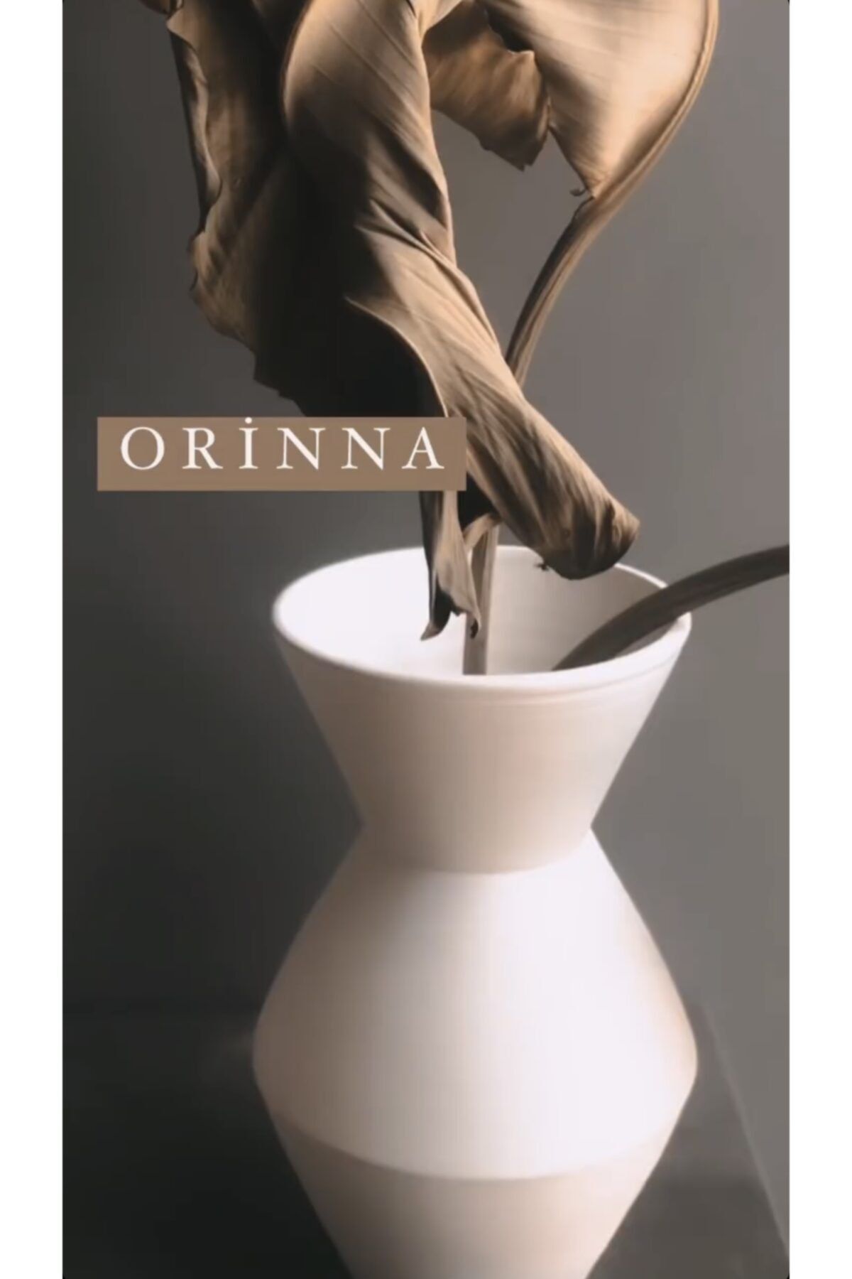 AURORA CONCEPT Orianna Ultra Mat Beyaz Seramik Vazo