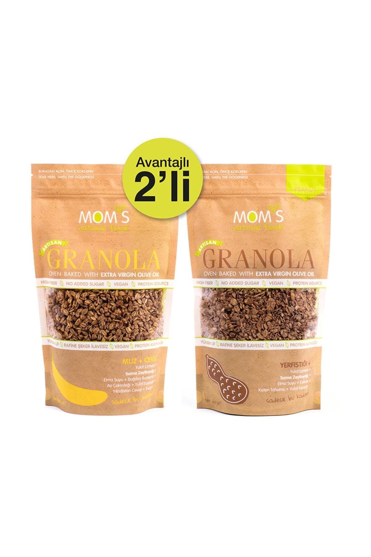 Mom's Natural Foods 2'Lİ GRANOLA - MUZ CEVİZ 360 gr - YER FISTIĞI 360 gr