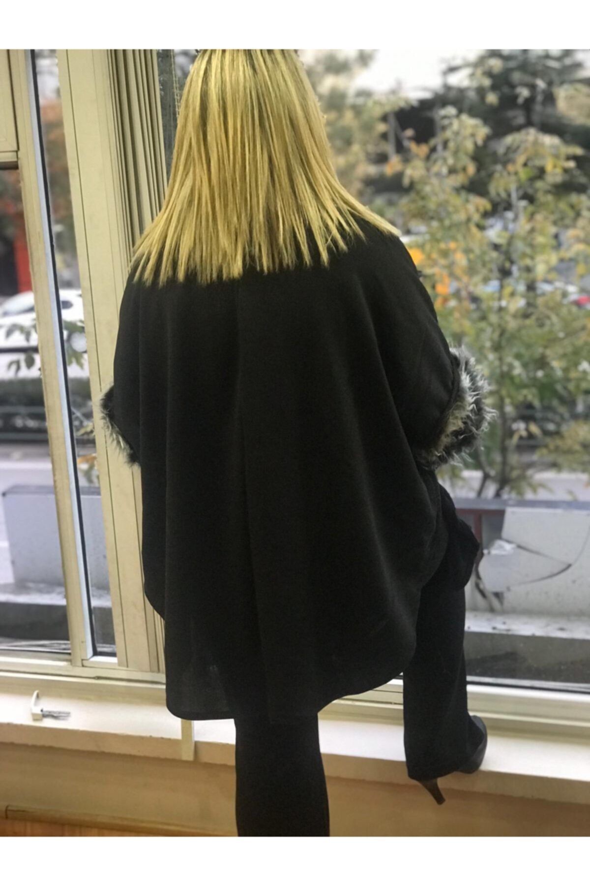 ayşem butik Kadın Kürklü Salaş Panço