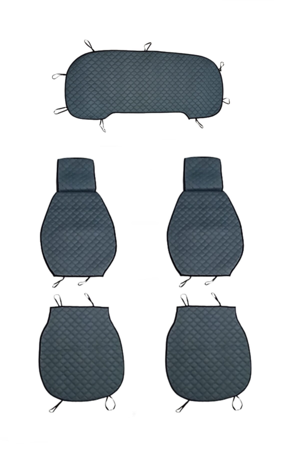Tegin Subaru Forester 2 2002-2008 Ön Ve Arka Tay Tüyü Koltuk Minderi Gri Kapitone Desen