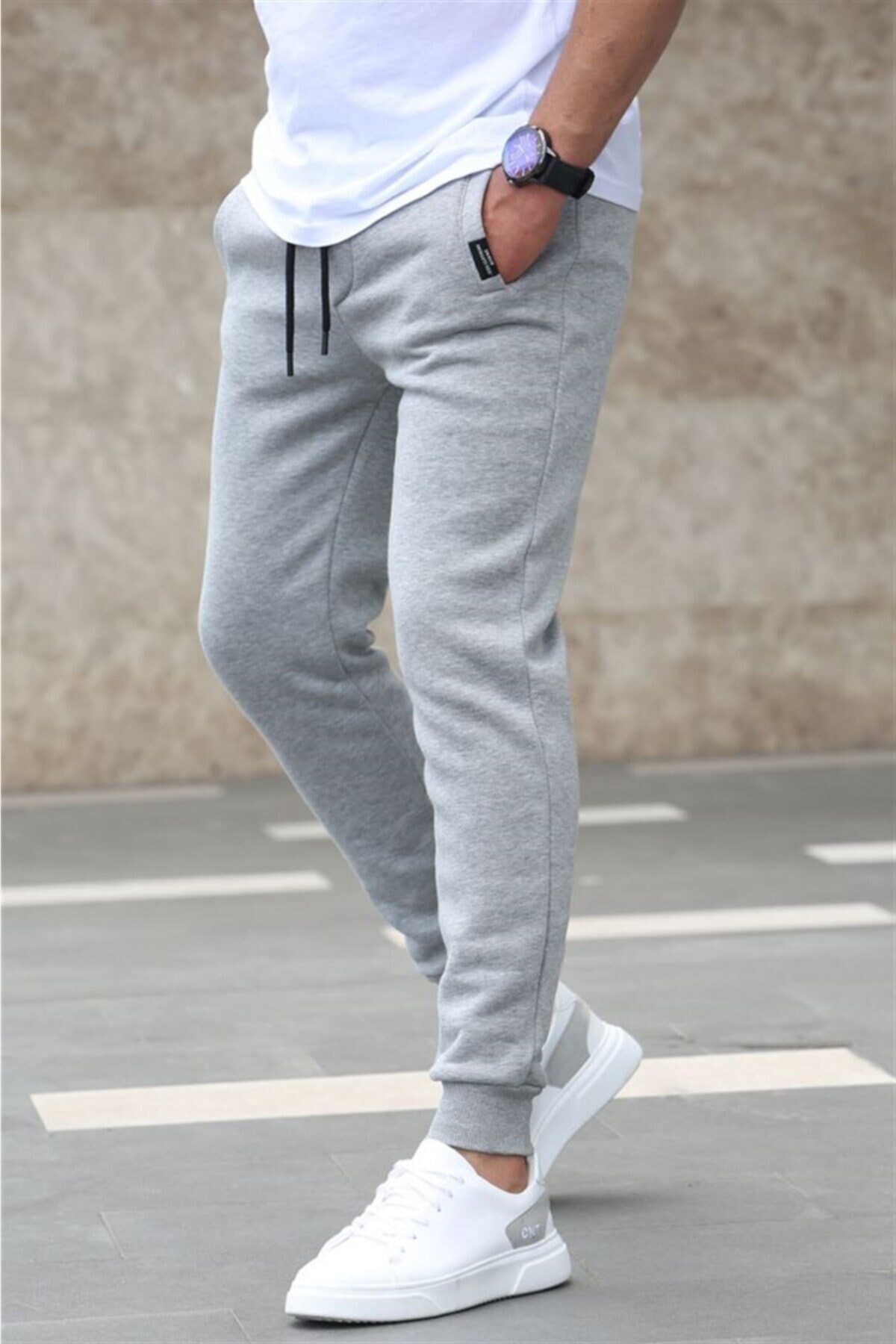 Madmext Erkek Gri Basic Eşofman 4210