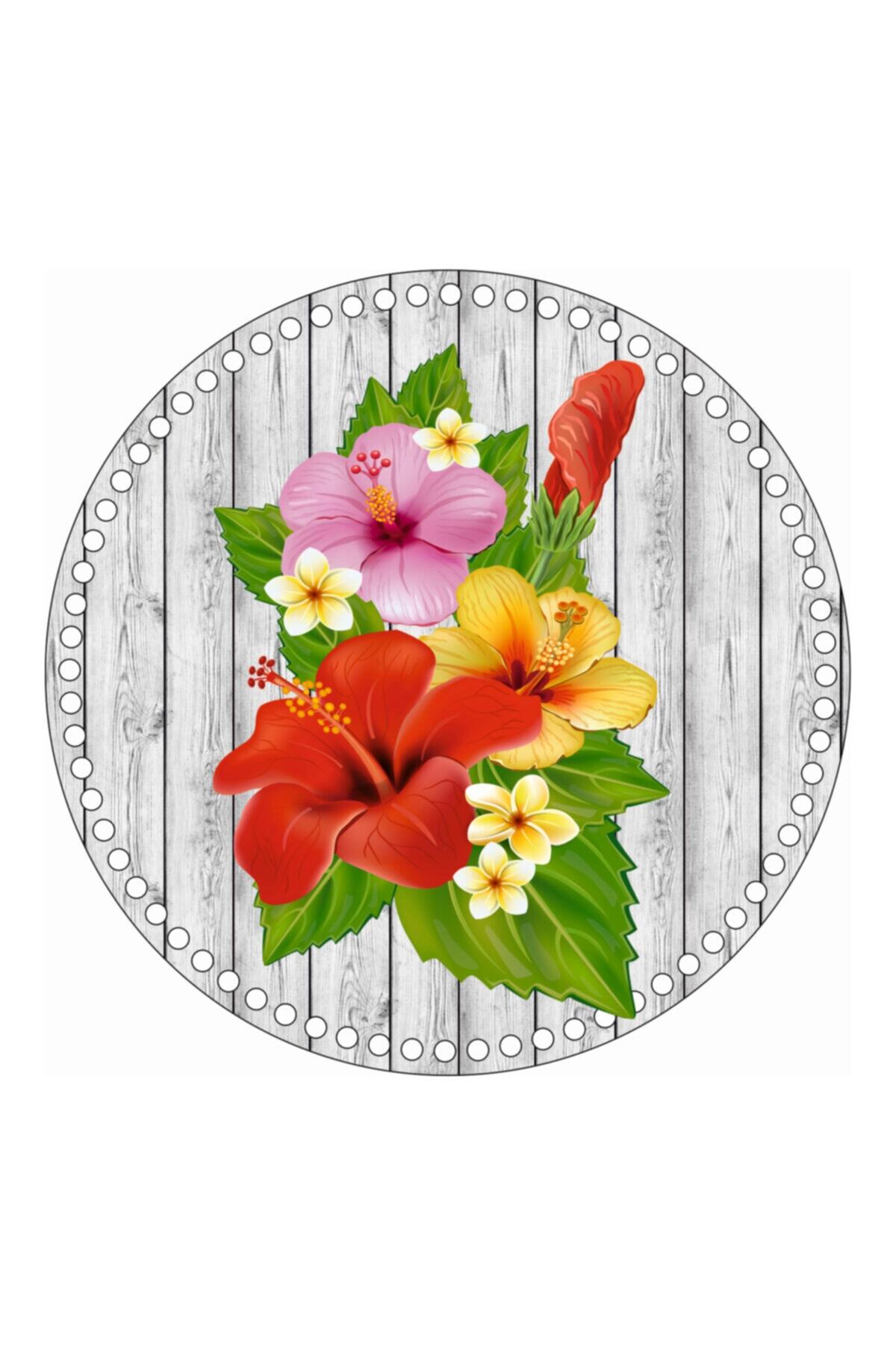 saray lazer Toptan Uv Baskılı Ahşap Taban Model 232 - 30x30 - 24 Adet