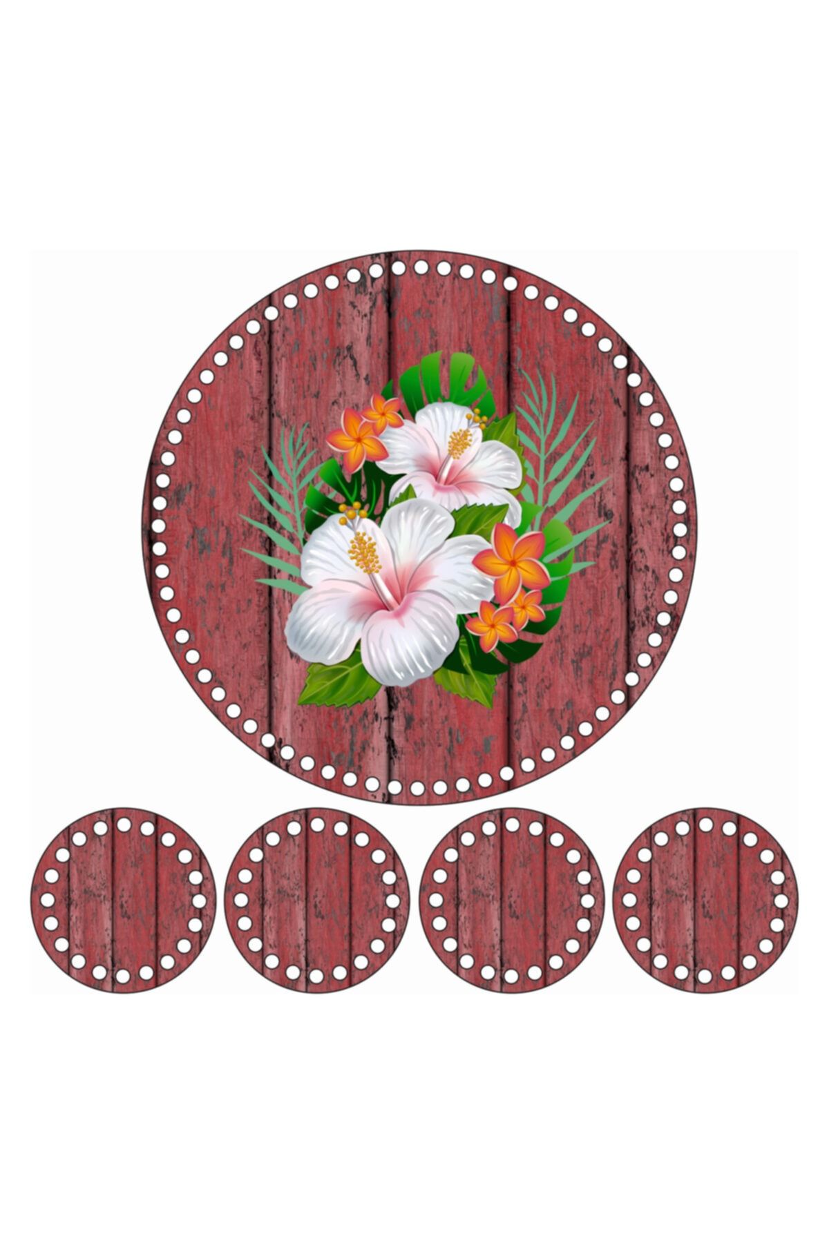 saray lazer Toptan Uv Baskılı Ahşap Taban Model 214 - 30x30set - 24 Adet