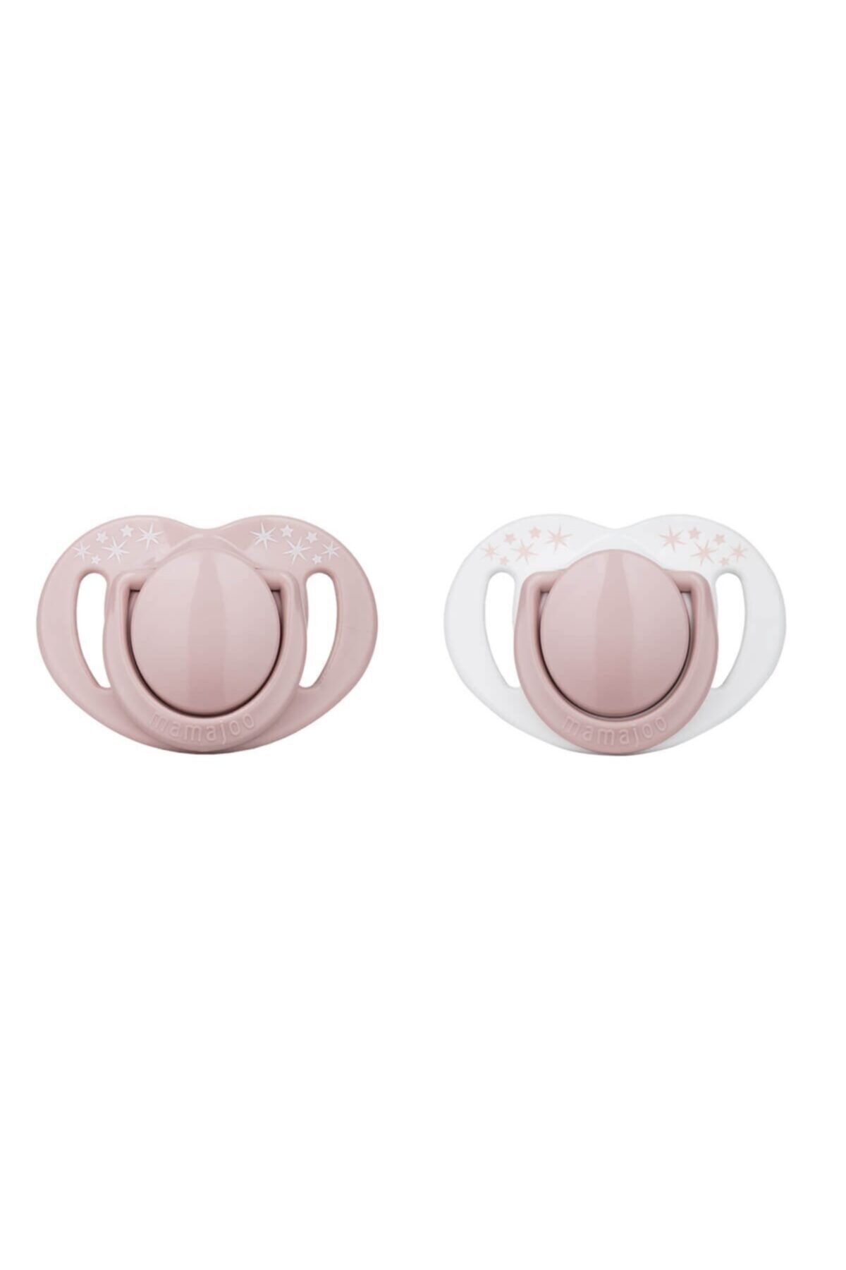 Mamajoo Sterilizasyon & Saklama Kutulu Silikon Ortodontik Ikili Emzik Powder Pink / 0 Ay +