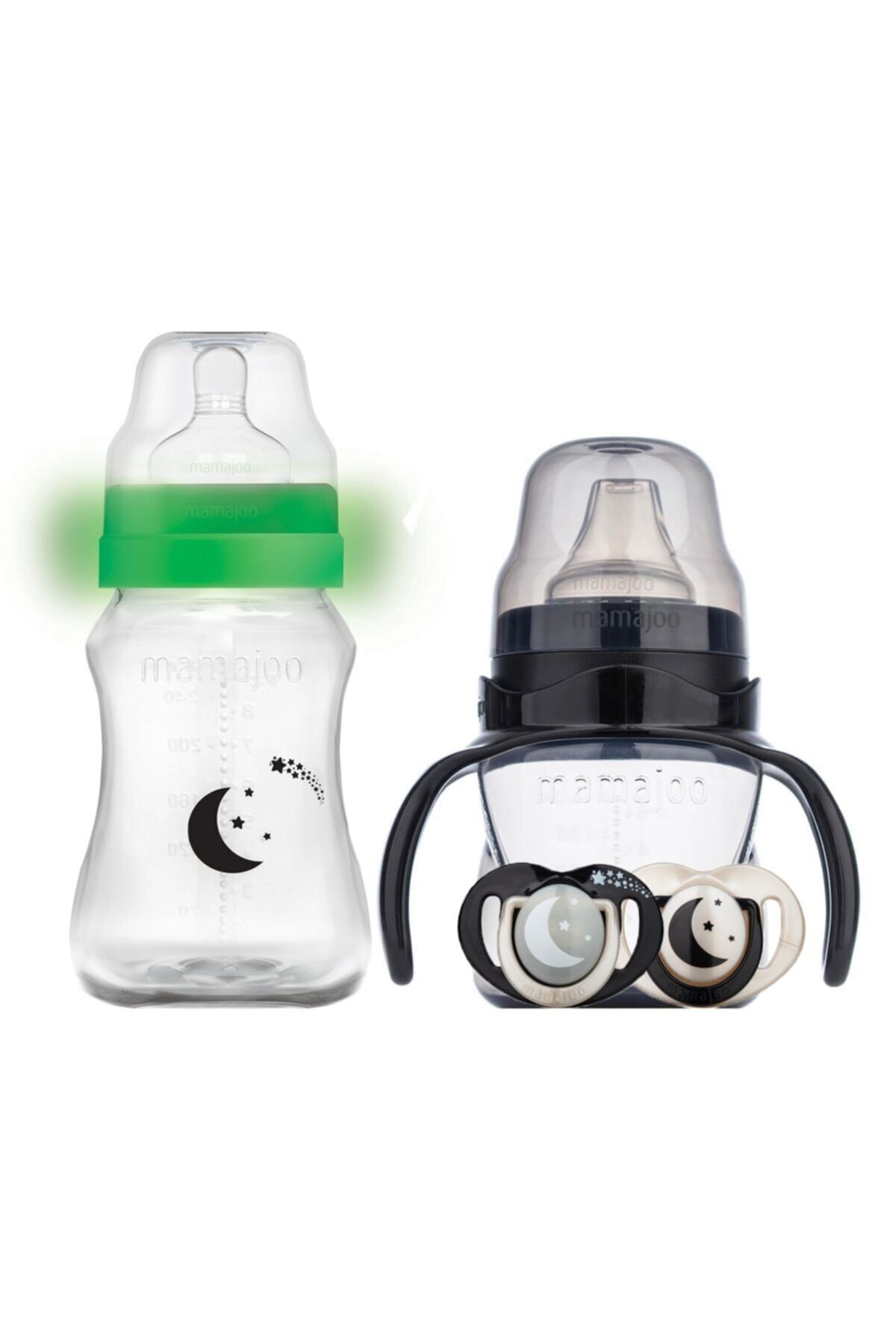 Mamajoo Gece & Gündüz Biberonu 270ml & Kulplu Eğitici Bardak 160 Ml & Saklama Kutulu Ikili Emzik / B