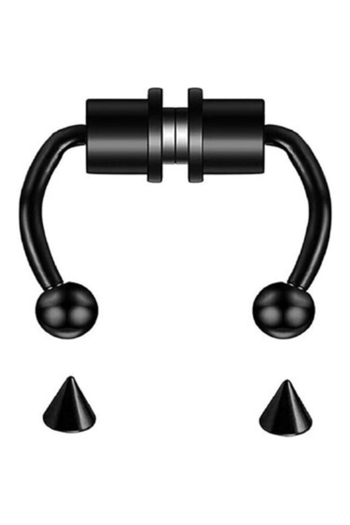 Köstebek Favoriconsept - Fake Mıknatlıslı Siyah Septum Piercing