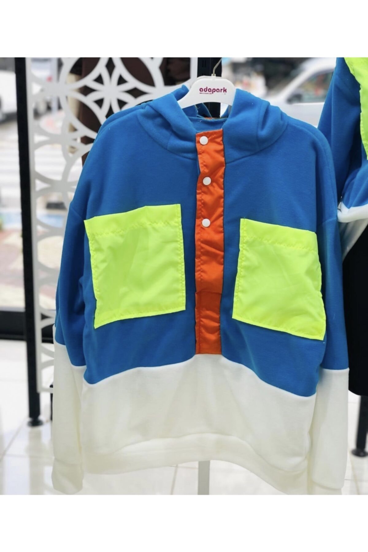 Adapark Turkuaz Reflektör Cepli Polar