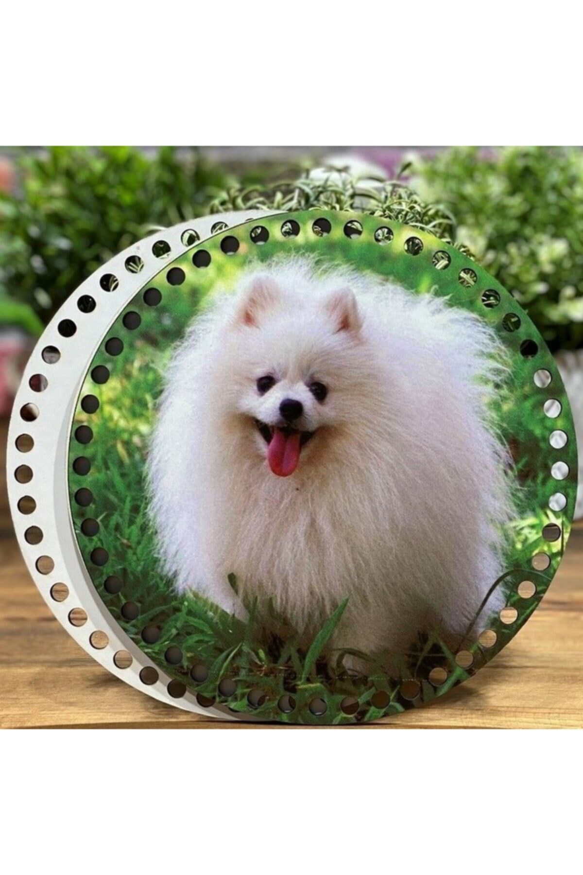 Diva İplik Diva Line Çanta Kenarı Ahşap Baskılı 2'li (çap: 20 Cm) Bck-130
