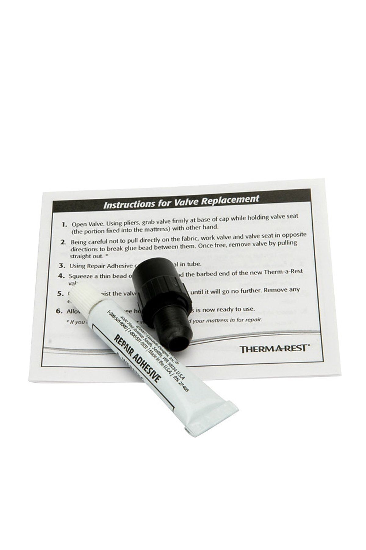 THERMA REST Thermarest Valve Repair Kit Tamir Kiti Siyah