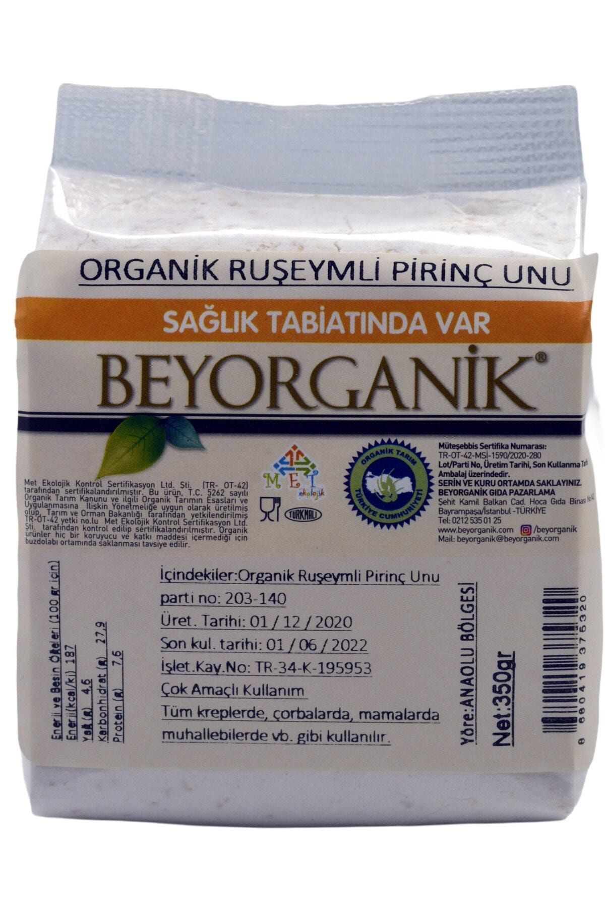 BEYORGANİK Organik Pirinç Unu Ruşeymli 350gr(taze Ürün)