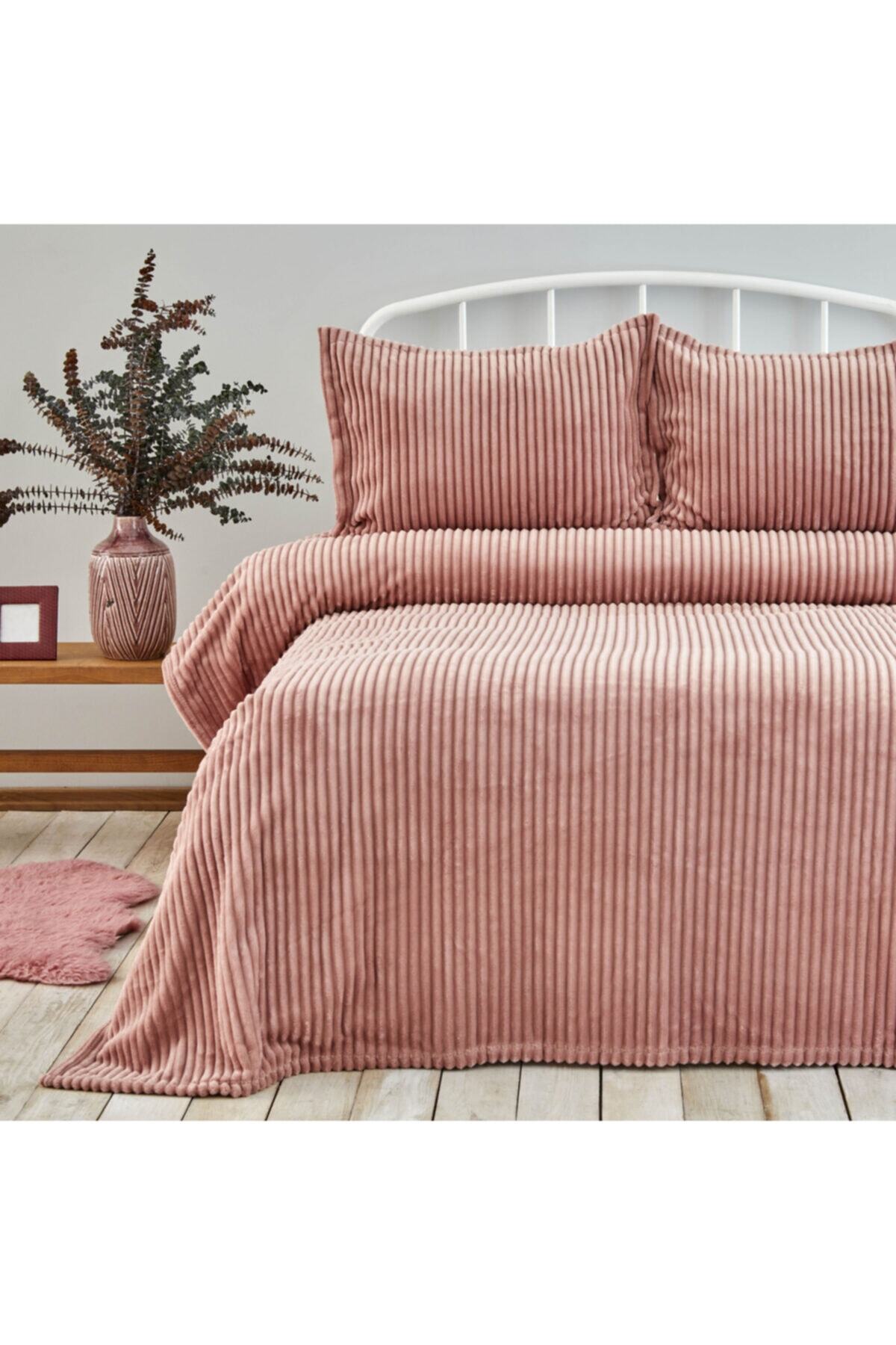 Karaca Home Joena Pudra Tek Kişilik Soft Yatak Örtüsü