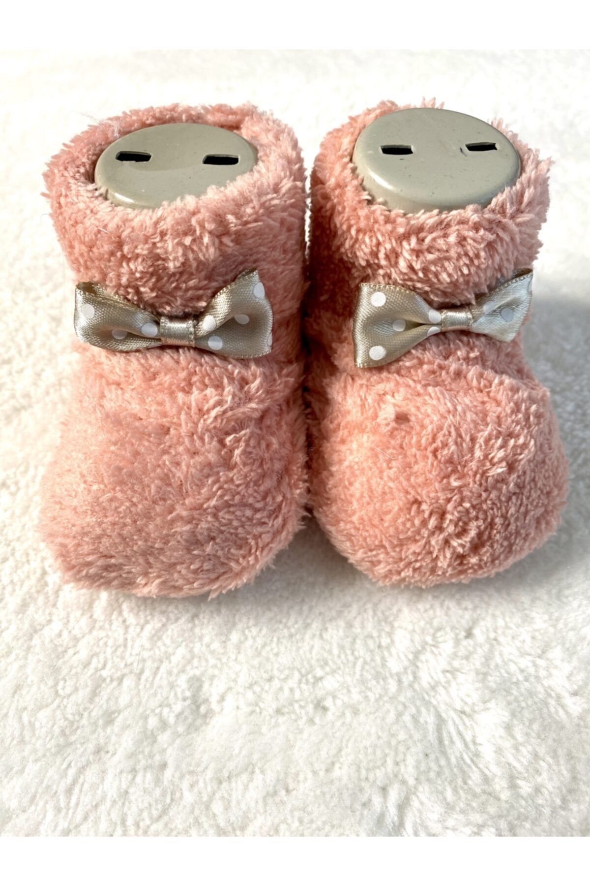 S&E TASARIM Peluş Yavru Ağzı Renk Bebek Patik Peluş Patik Bebe Panduf