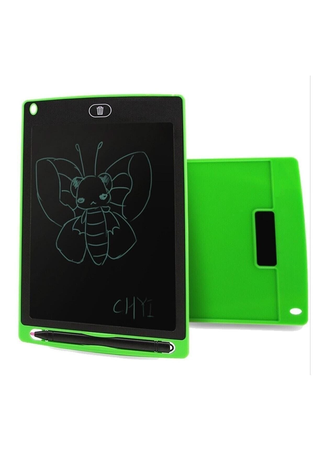 DoğubeyStore Writing Tablet Lcd 8.5inç Dijital Kalemli Çizim Yazı Tahtası Grafik Not Yazma Eğitim Tableti-yeşil