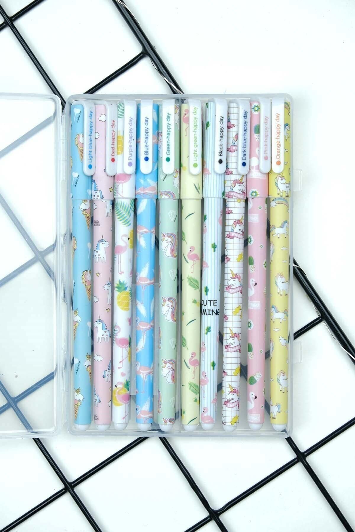 YEŞİL KIRTASİYE Unicorn Filamingo Renkli Kalem Seti 10lu