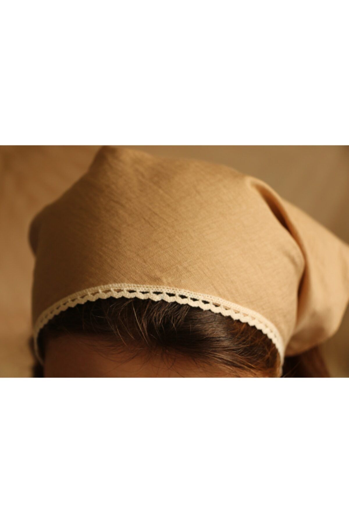 Hoyatap Krep Keten Dantelli Bandana