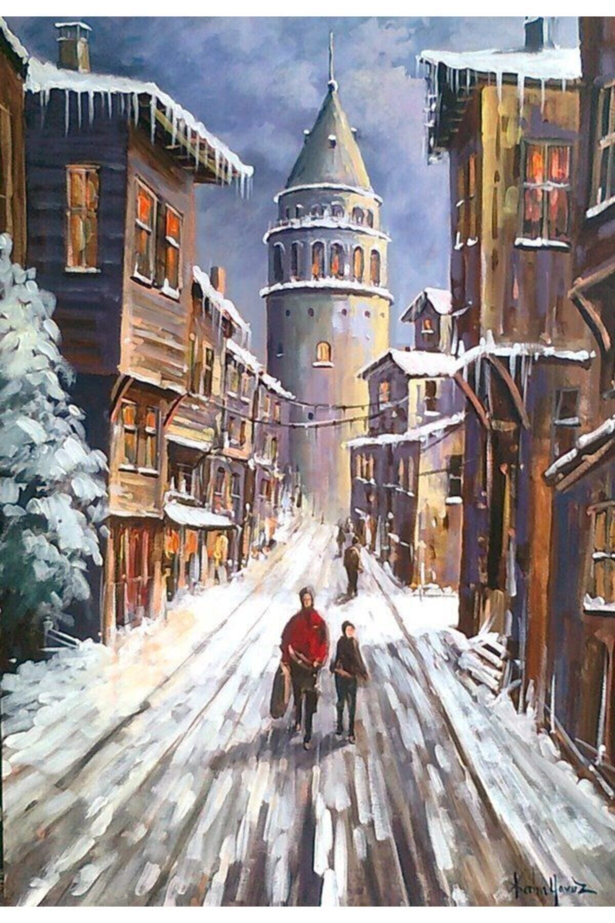 RAMAZANNAKİSVEHOBİ Sayılarla Boyama Çerçeveli Numaralı Akrilik Boya Seti Galata Arka Sokkak 30x40 cm