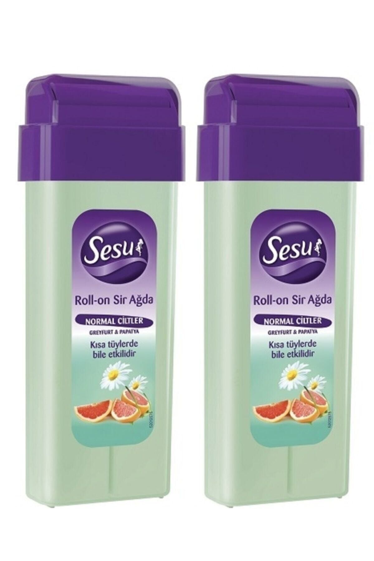 Sesu Roll-on Normal Ciltler Greyfurt-Papatya  Sir Ağda  100 ml X 2 Adet