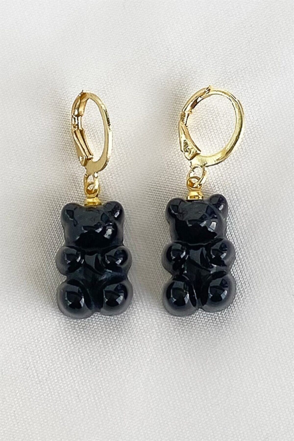 Reina Accessorize Jelibon Küpe Ayıcıklı Altın Kaplama