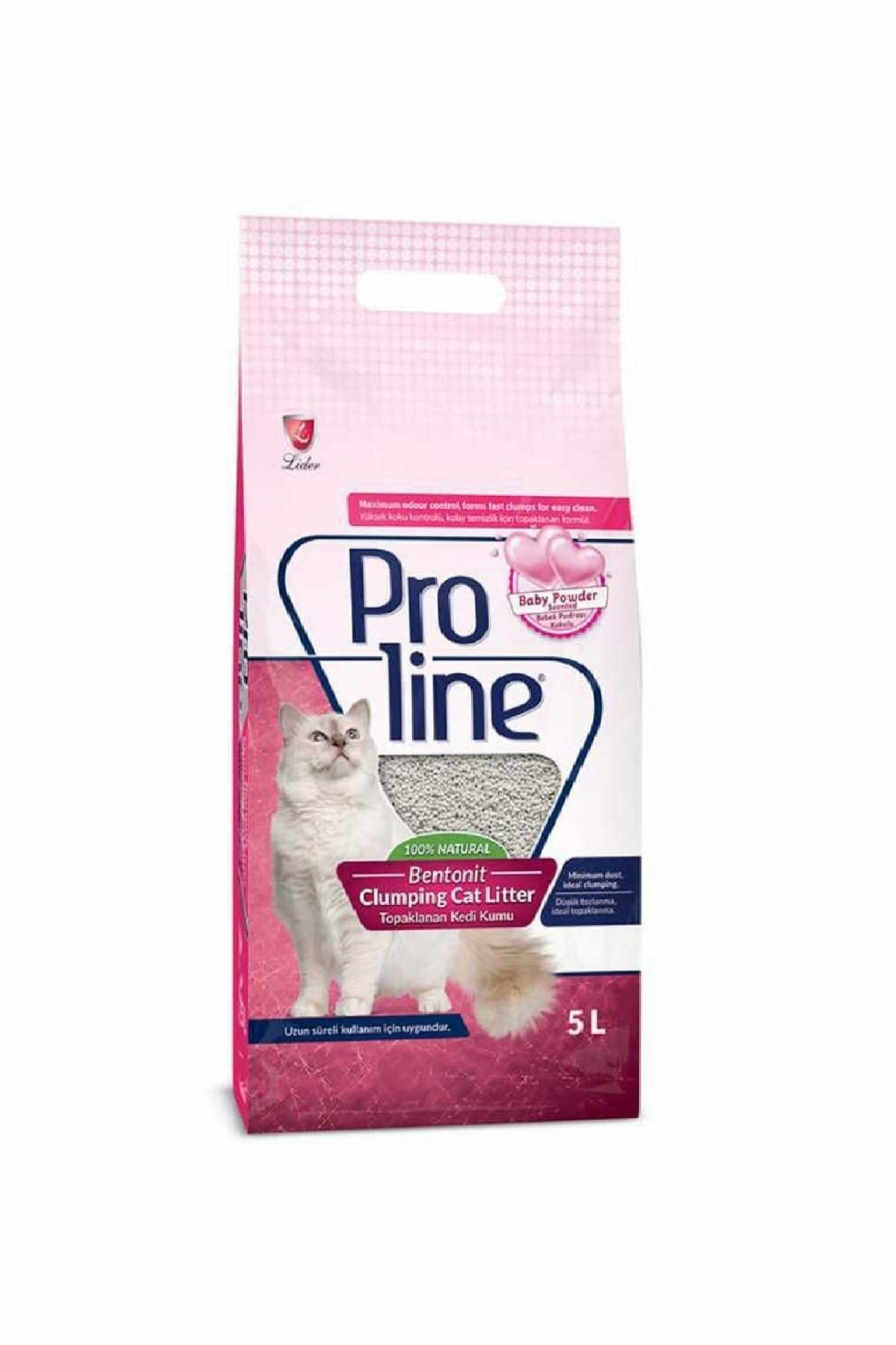 Pro Line Bebek Pudralı Bentonite Topaklanan Kedi Kumu 5 Lt