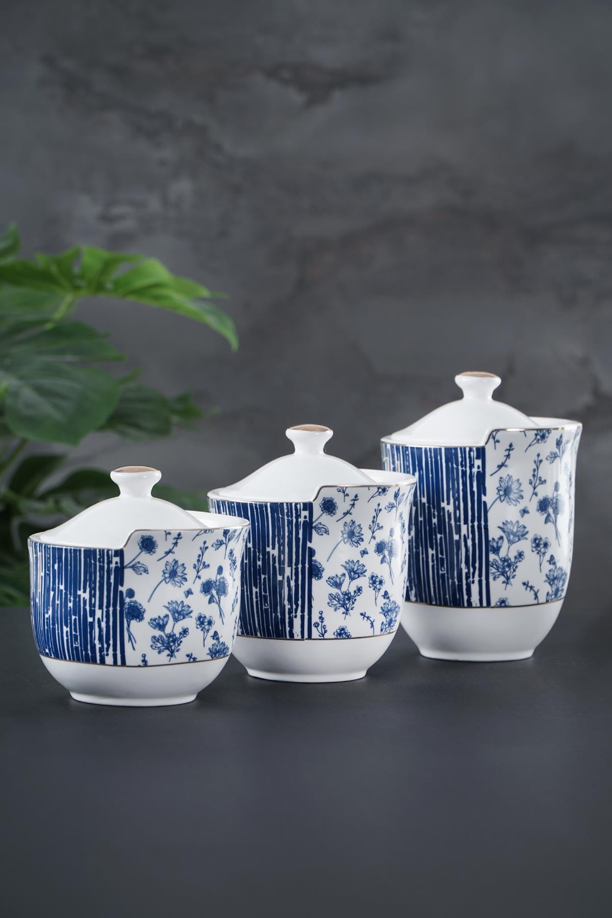 ACAR Marlena 3lü Porselen Baharat Takımı