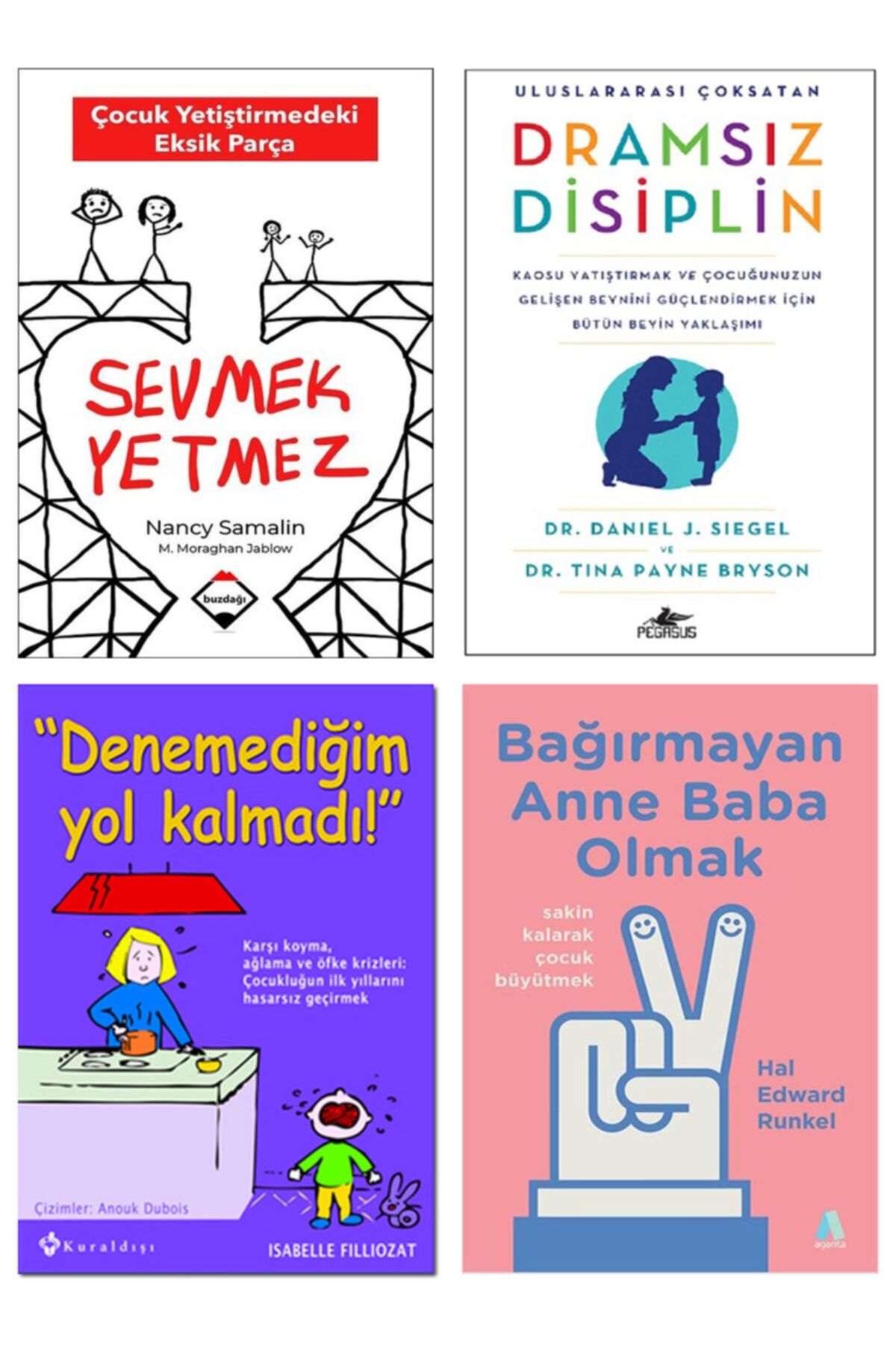 Betonsu Tasarım Denemediğim Yol Kalmadı + Bağırmayan Anne Baba Olmak + Dramsız Disiplin + Sevmek Yetmez / 4 Kitap