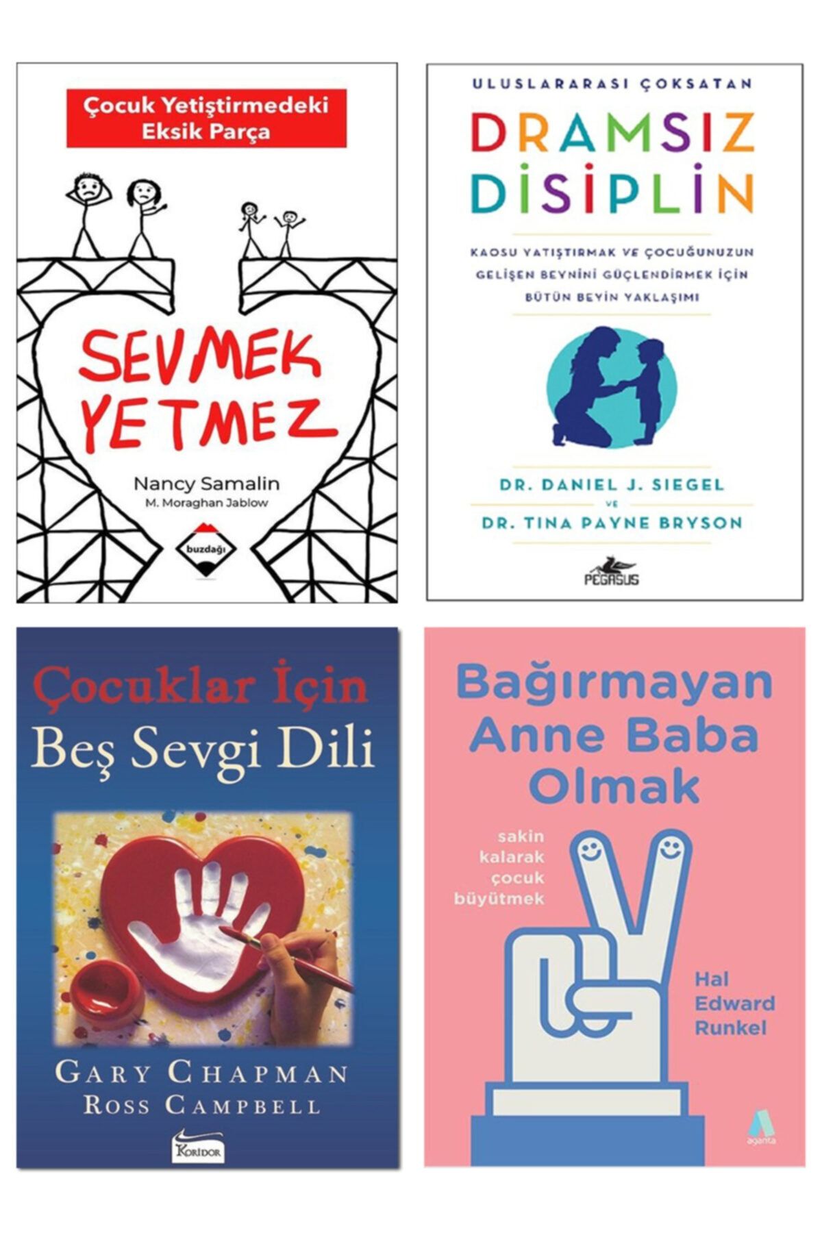 Betonsu Tasarım Bağırmayan Anne Baba Olmak + Çocuklar Için Beş Sevgi Dili + Dramsız Disiplin + Sevmek Yetmez / 4 Kit