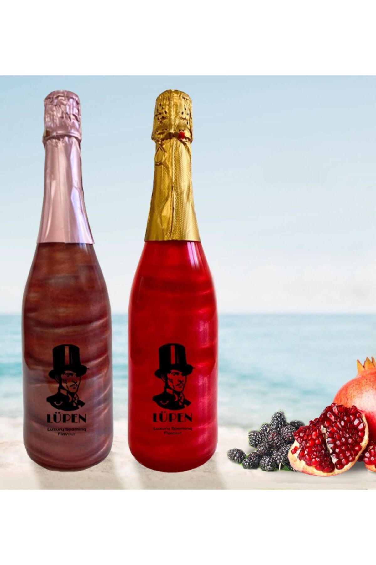 Lüpen Simli Lux Nar Karadut Aromalı 750 Ml Gazlı İçecek 2 Adet