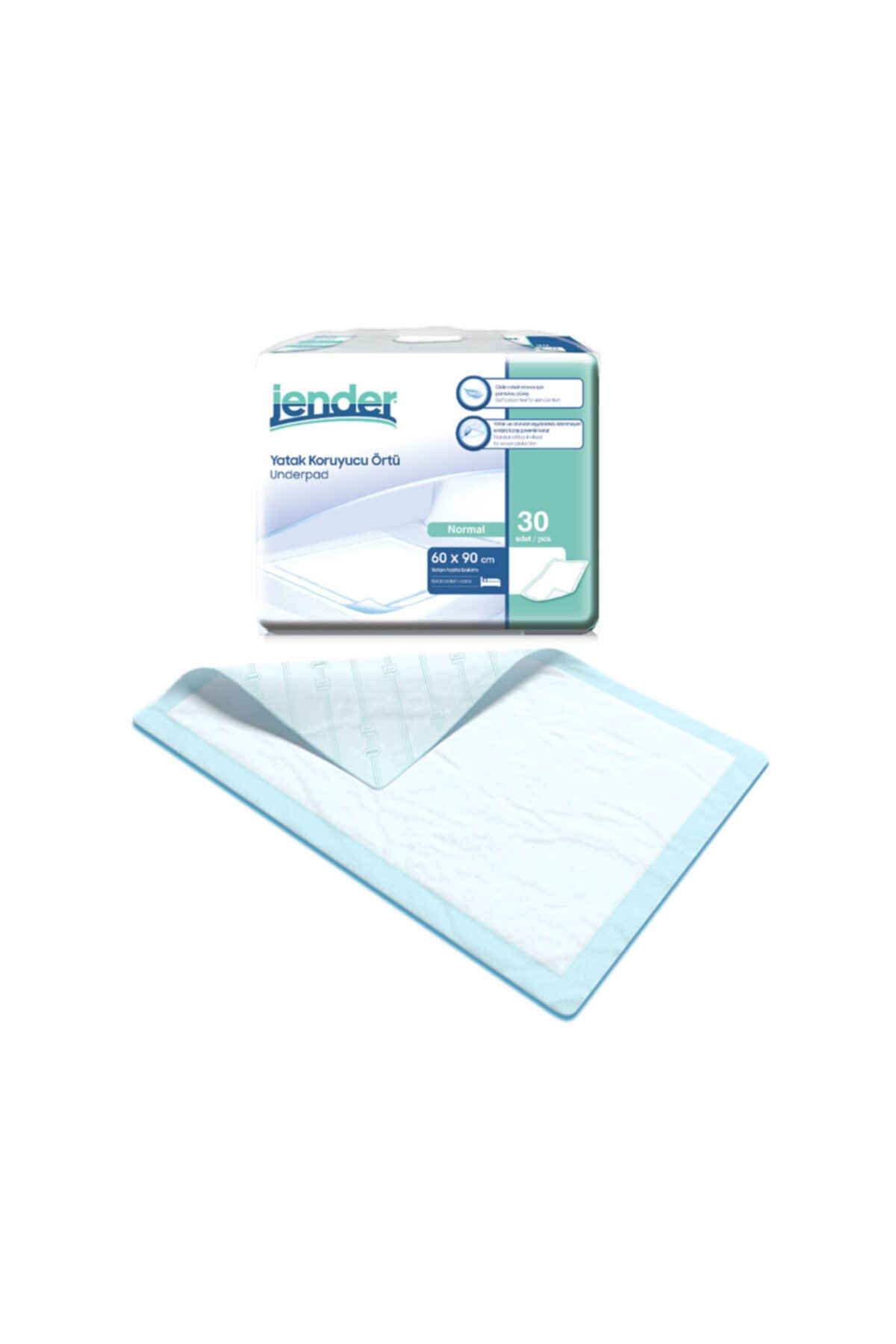 JENDER Hasta Altı Serme Bezi 60x90 Yatak Koruyucu Örtü