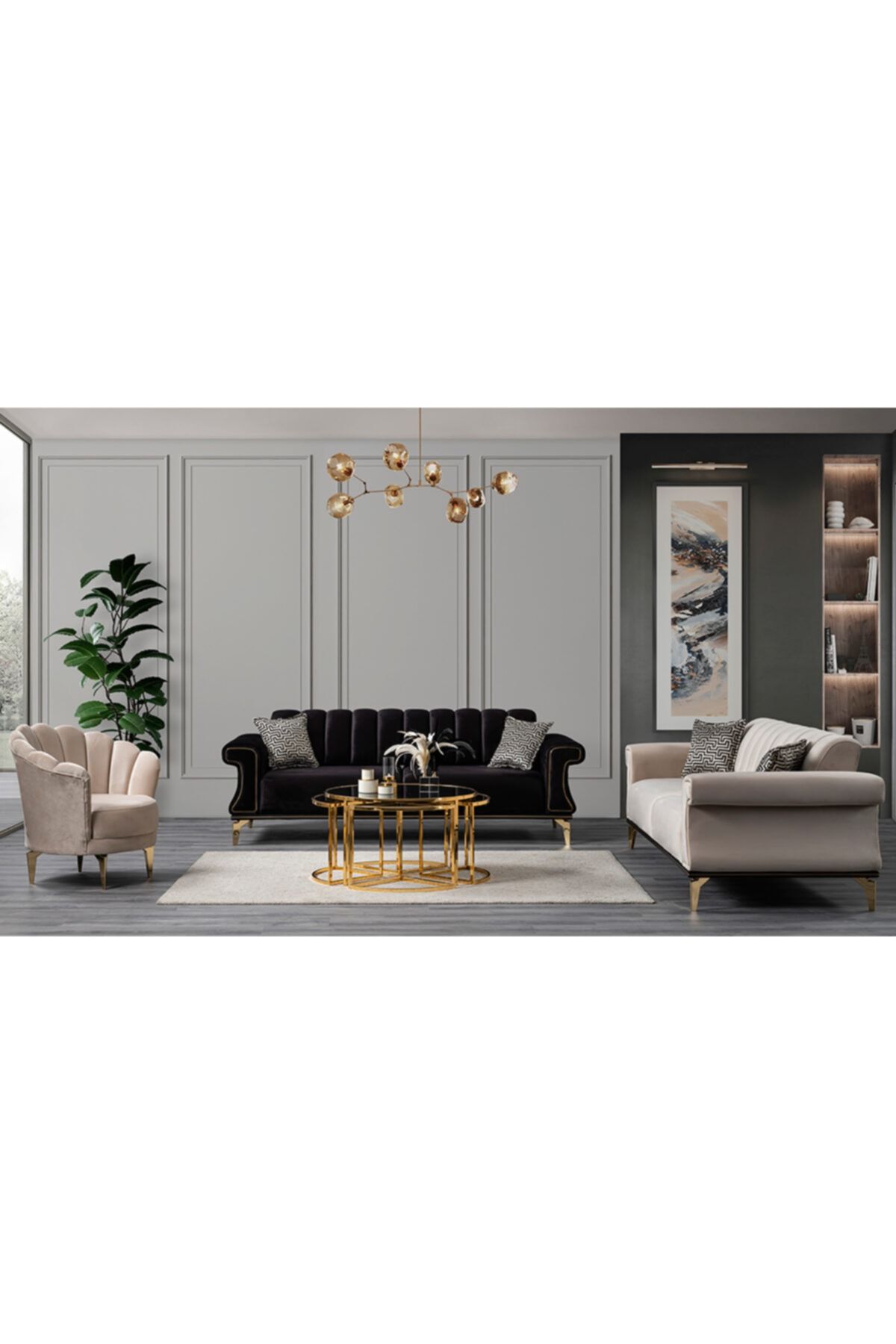 CaddeYıldız Holly Gold Salon Takımı