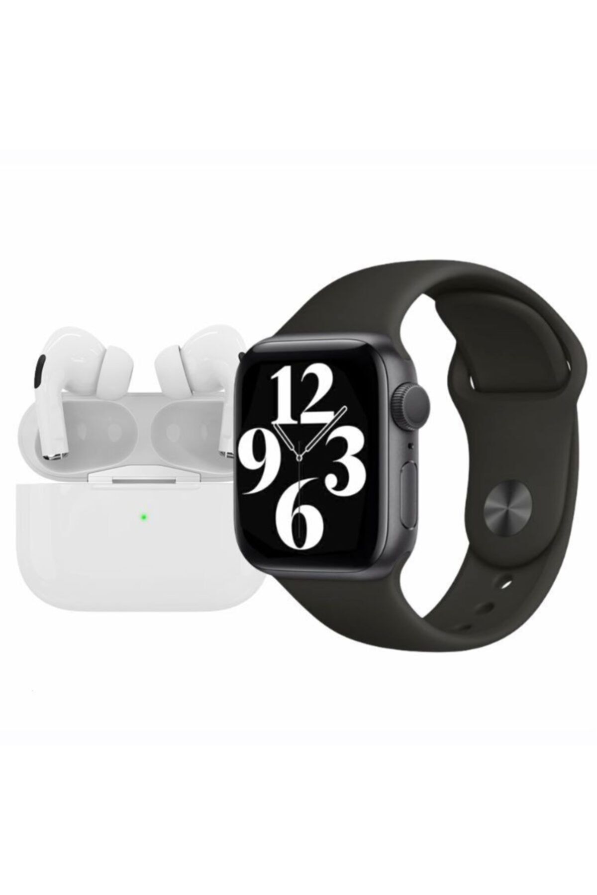 Seka Alışveriş Siyah Akıllı Saat Watch 6 + I3 Airpods Pro Kablosuz Kulaklık (ikili Kampanya)