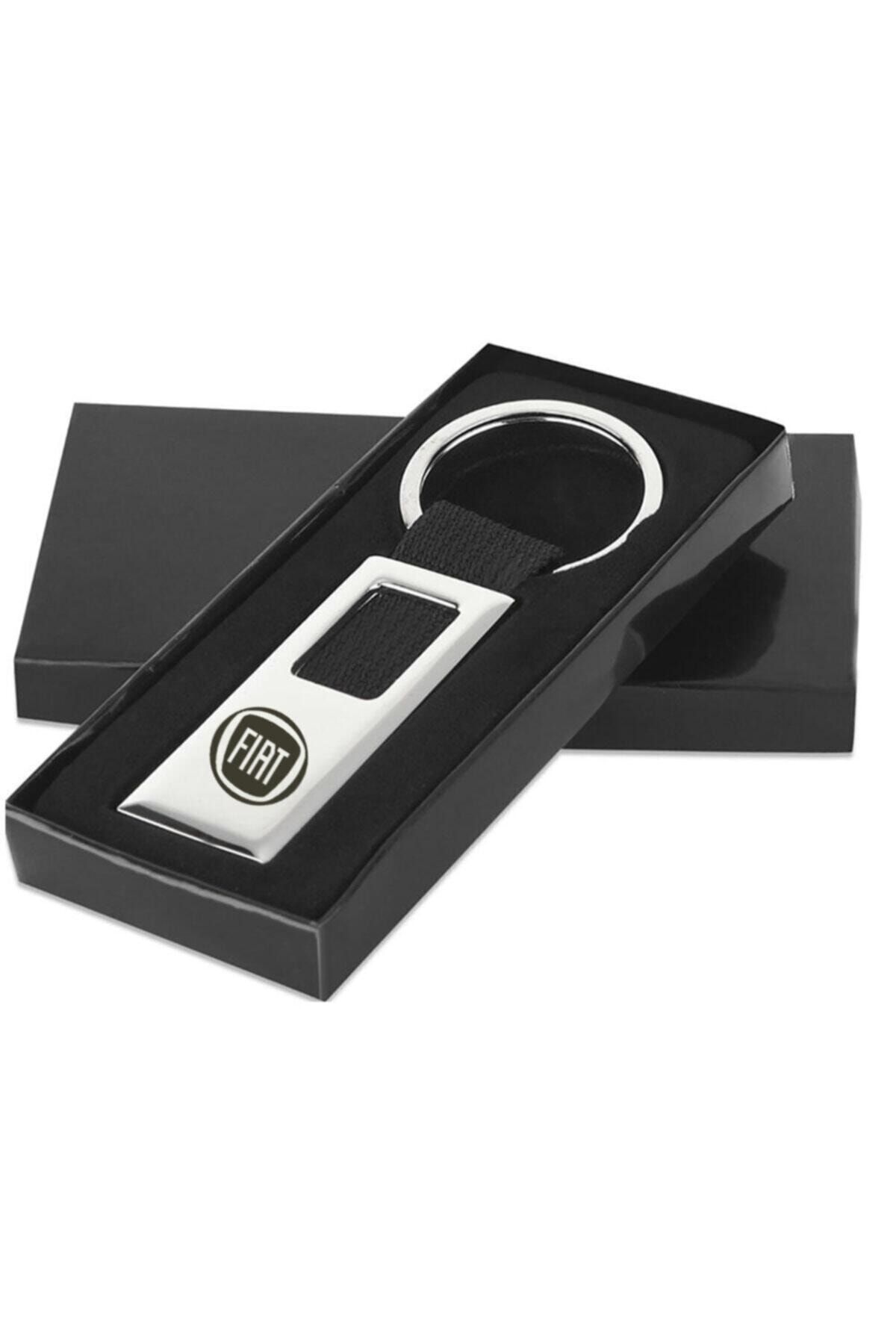 Venlo Pen Fiat Logolu Metal Gümüş Anahtarlık
