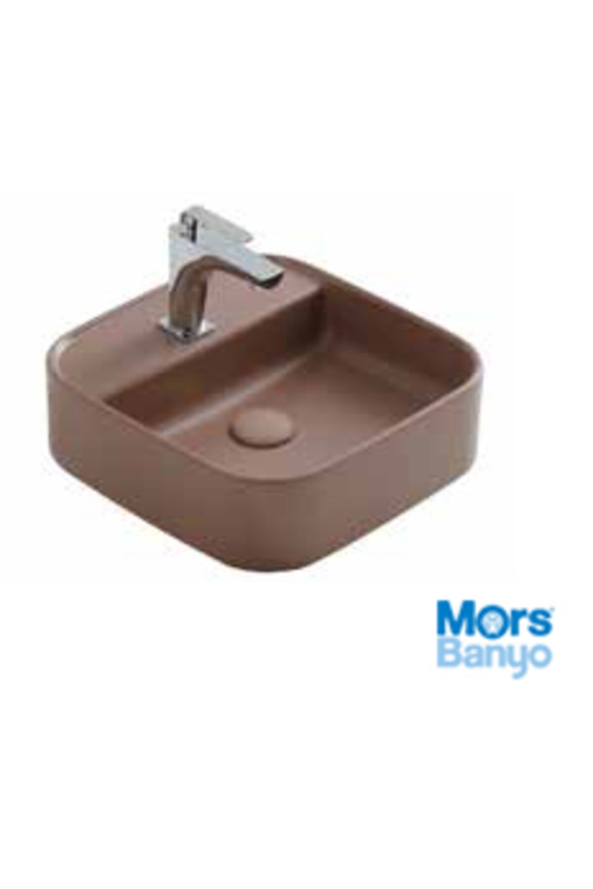 GÜRAL VİT Nova Mobılya Ustu Lavabo Mat Kahve(42x42)