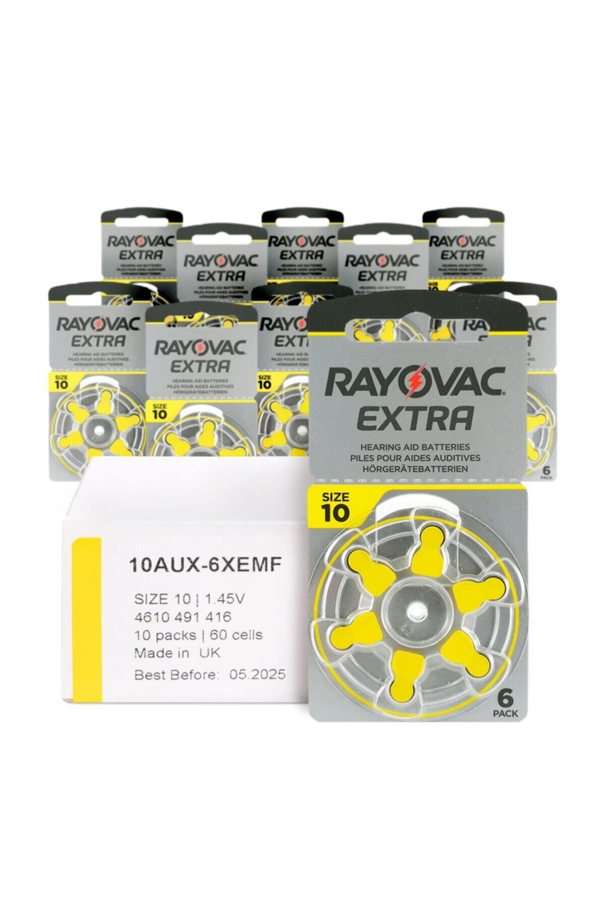 Rayovac Extra 10 Numara Işitme Cihazı Pili 6x10 (60 Adet)