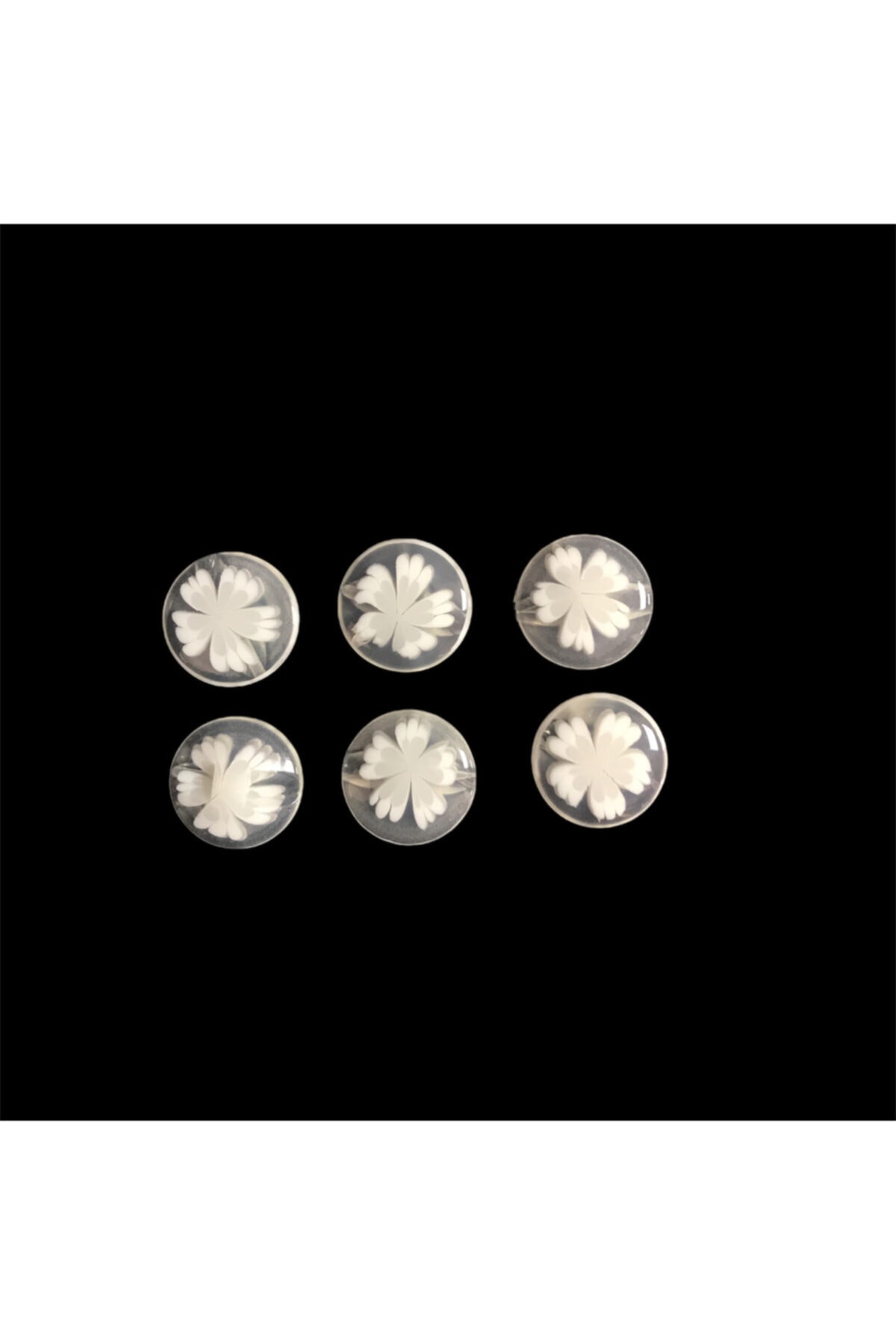 Yasemin butik ve örgü evi 6 Adet Çiçek Figürlü Bebek Düğme