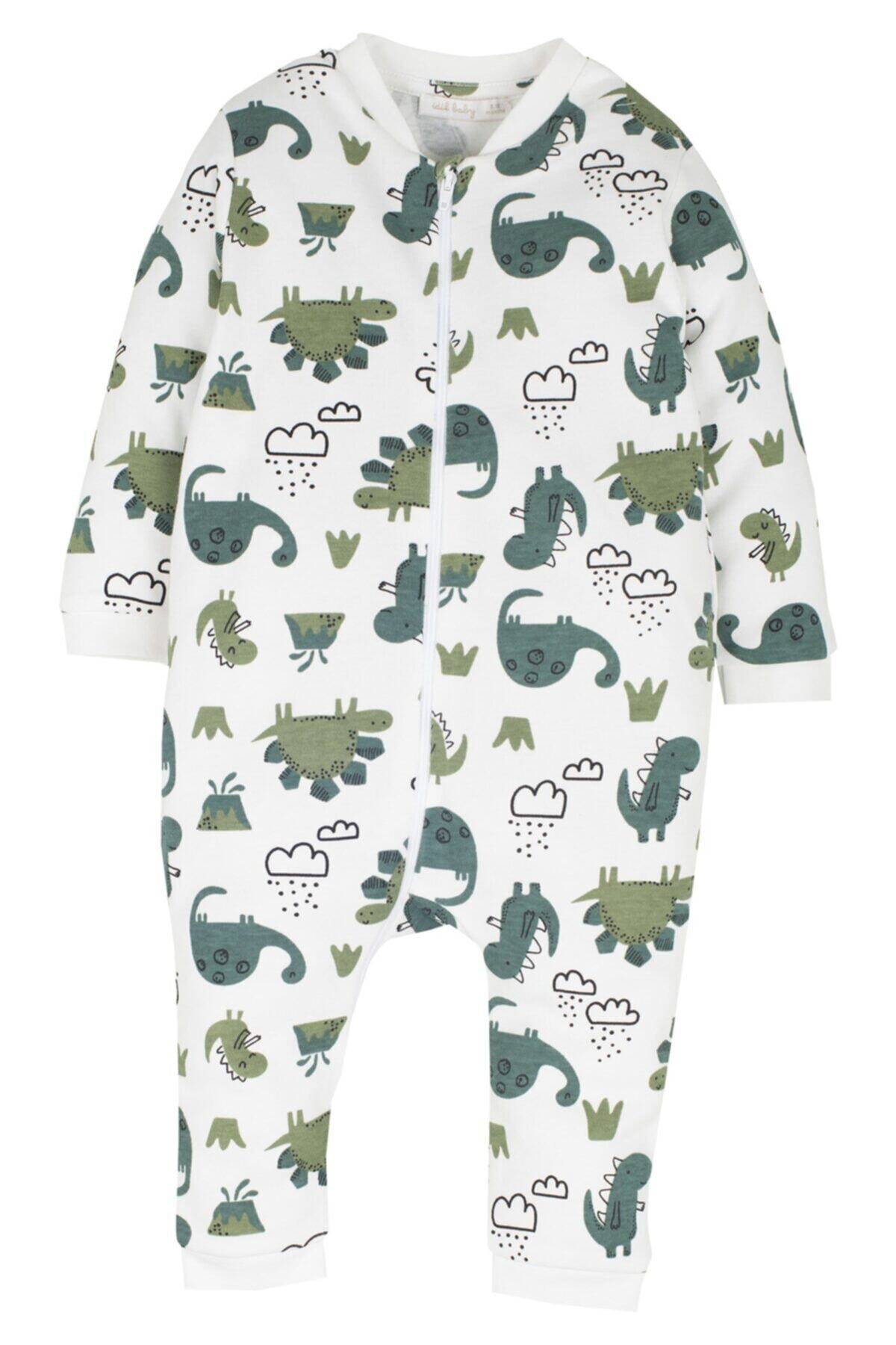 İDİL BABY Erkek Çocuk Dinozorlu Tulum Pijama