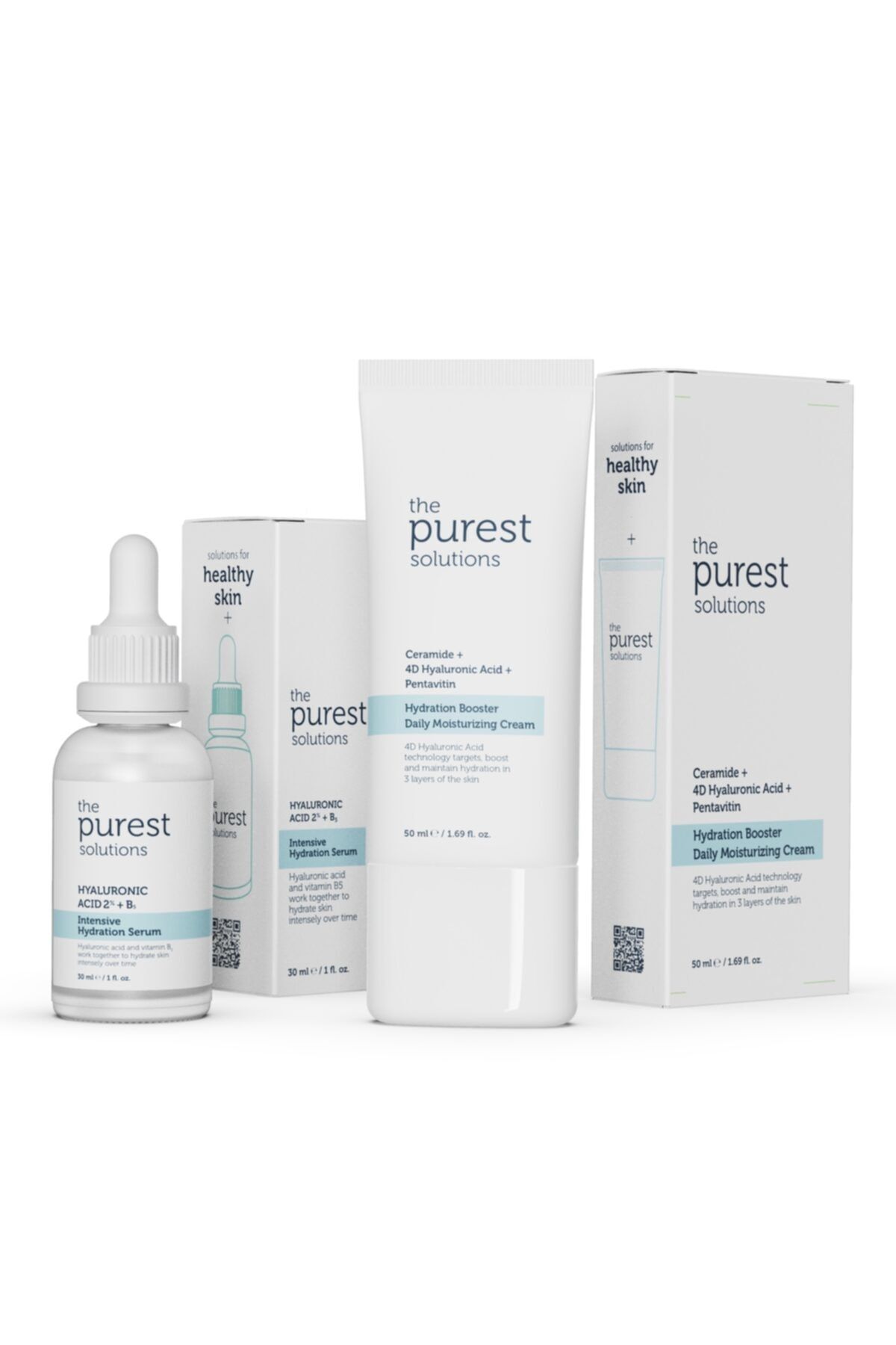 The Purest Solutions Tüm Ciltlerin Kullanımına Uygun Günlük Yoğun Nemlendirme Seti
