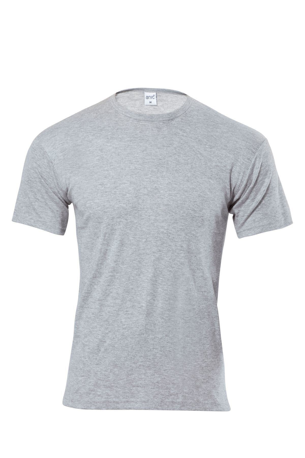 Anıt 1107 Gri 3 Adet Ribana O Yaka Kollu Erkek Fanila