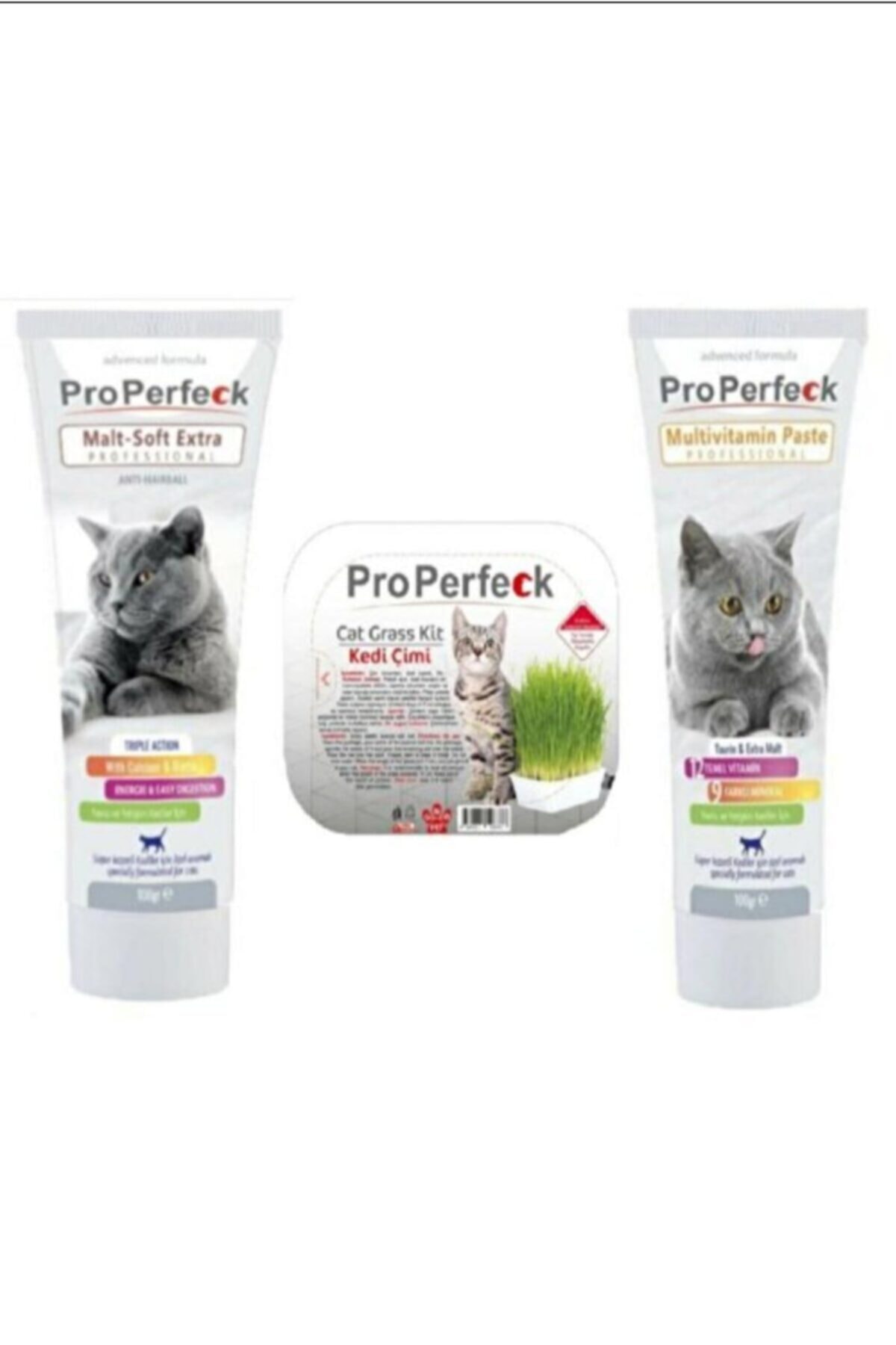 KEVSPET Properfeck Malt-soft Extra , Multivitamin Paste , Cat Grass Kit