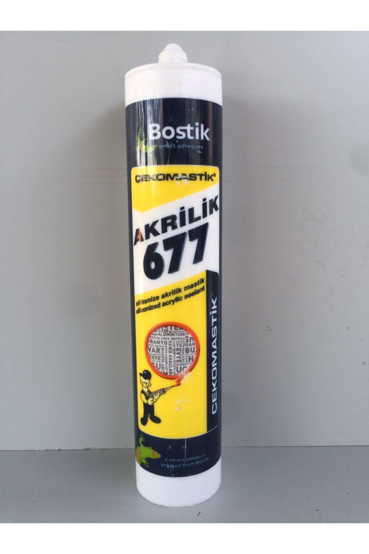 BOSTİK Çekomastik 677 Silikonize Akrilik Mastik Siyah 500 Gr.