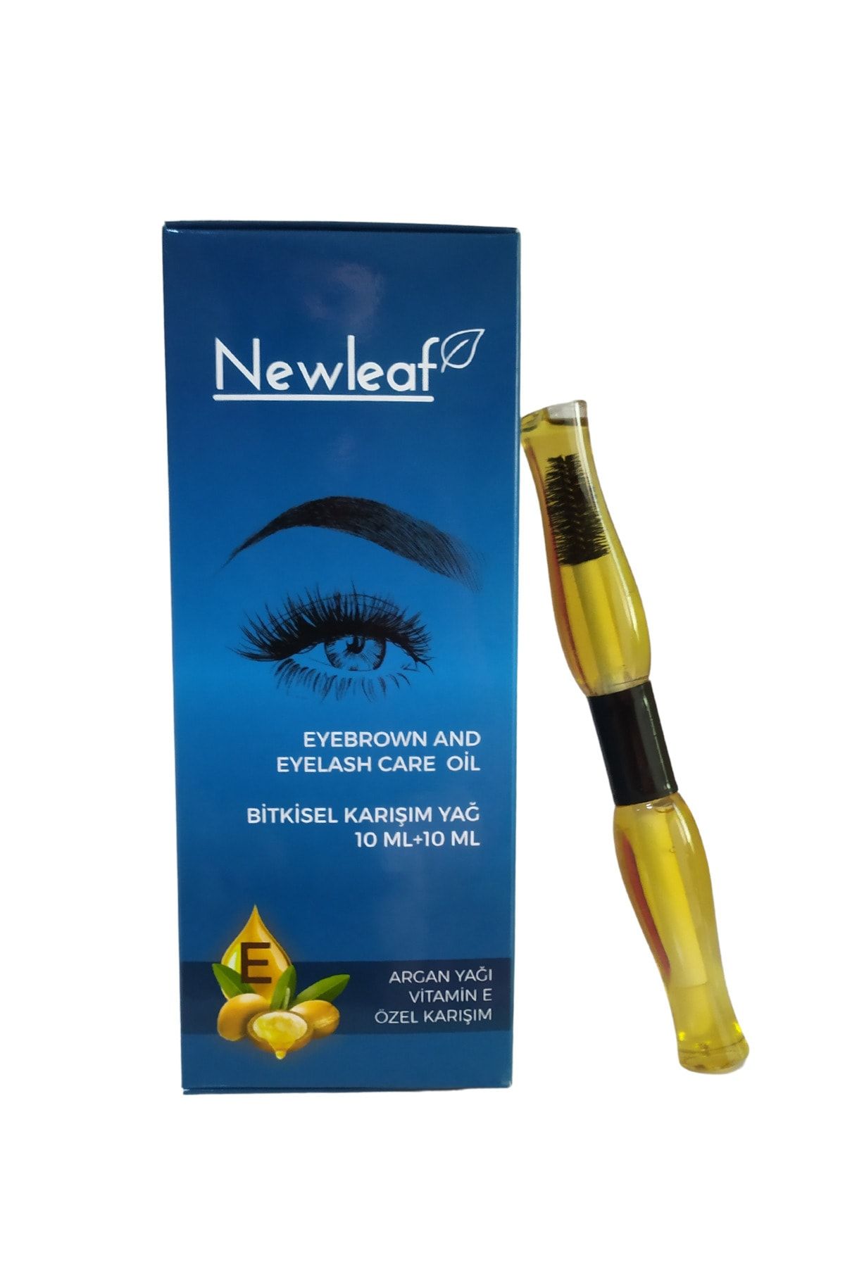 Newleaf Kaş Kirpik Bakım Yağı 10 Ml + 10 Ml - Argan Yağlı & Doğal E Vitaminli